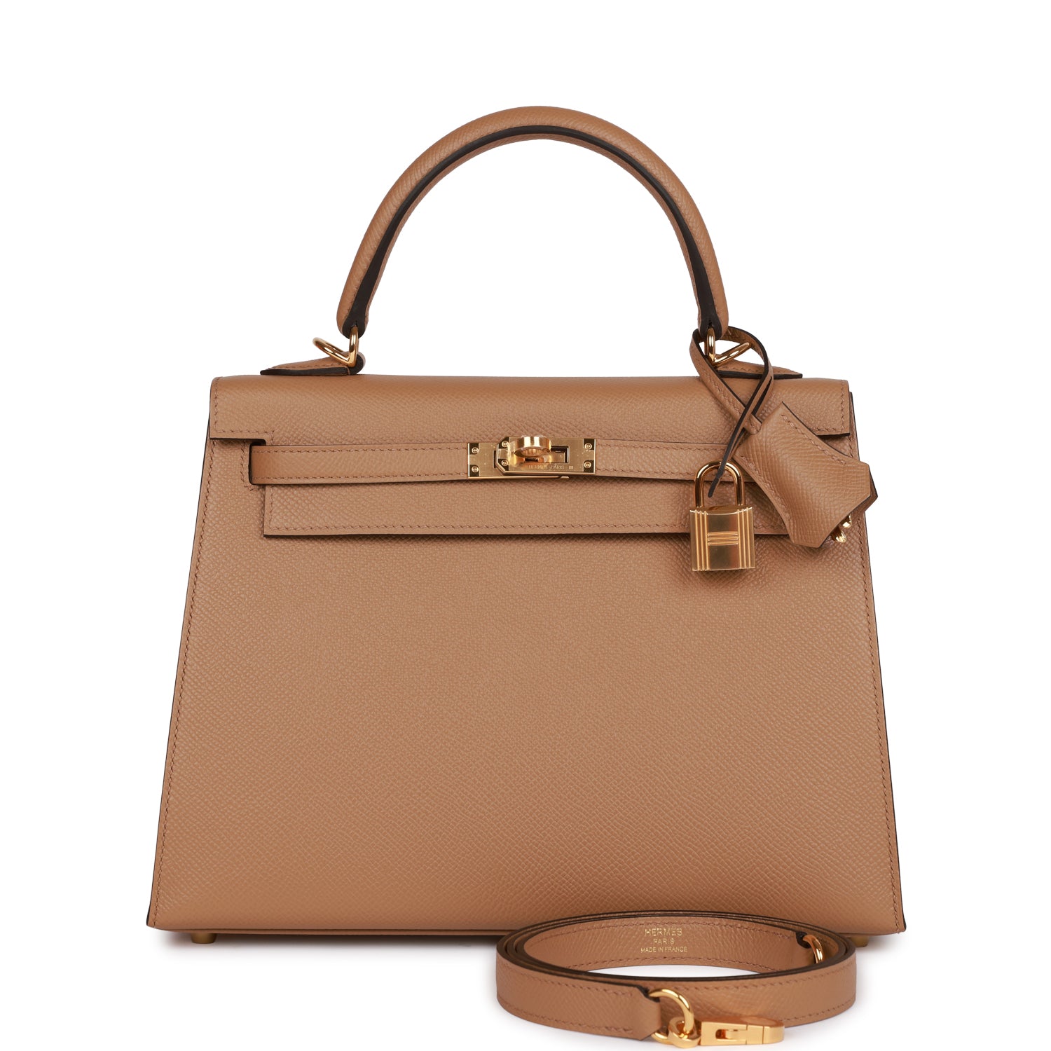 Hermes Kelly Sellier 25 Chai Epsom Gold Hardware 1125914