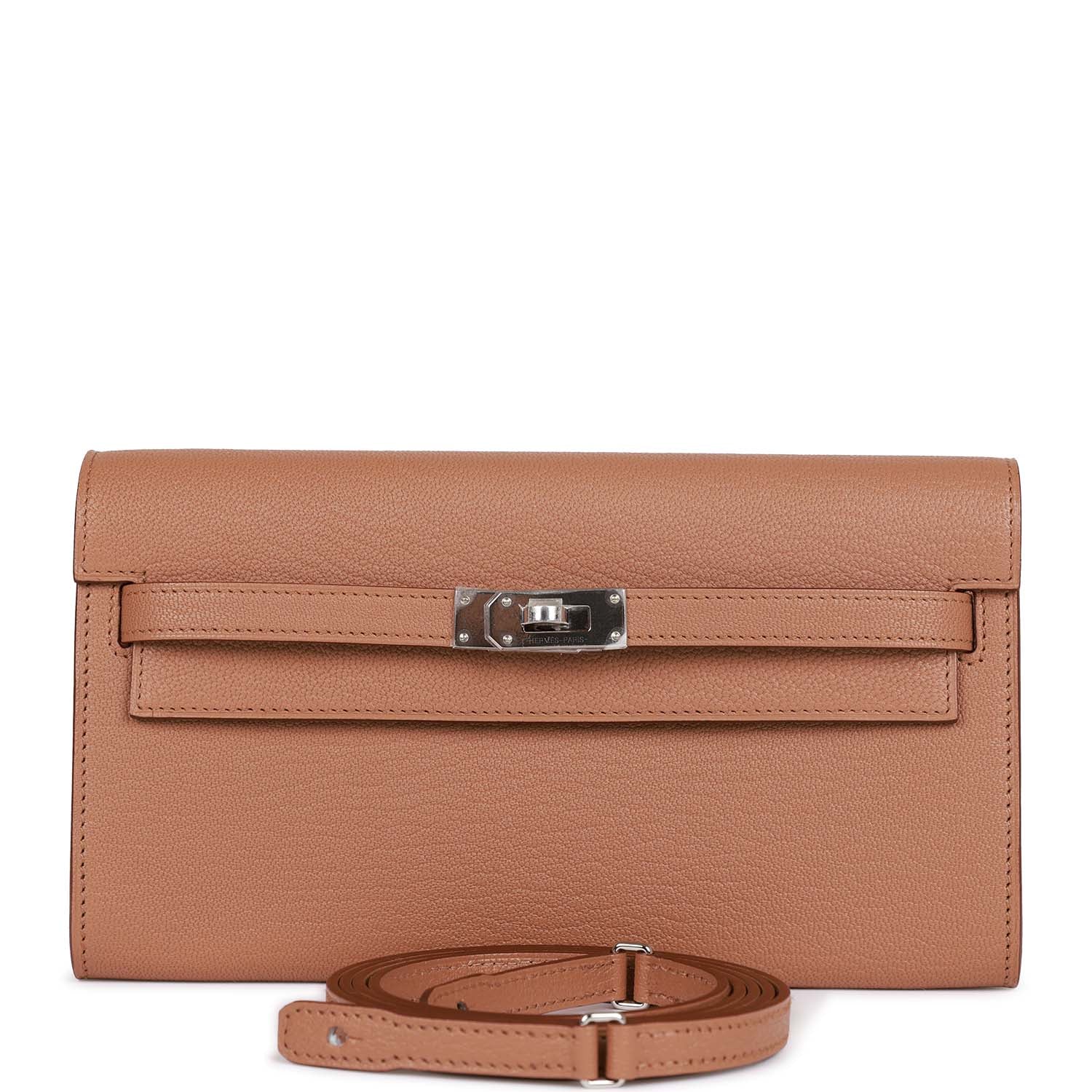 Hermes Kelly Wallet To Go Quebracho Chevre Palladium Hardware 958435