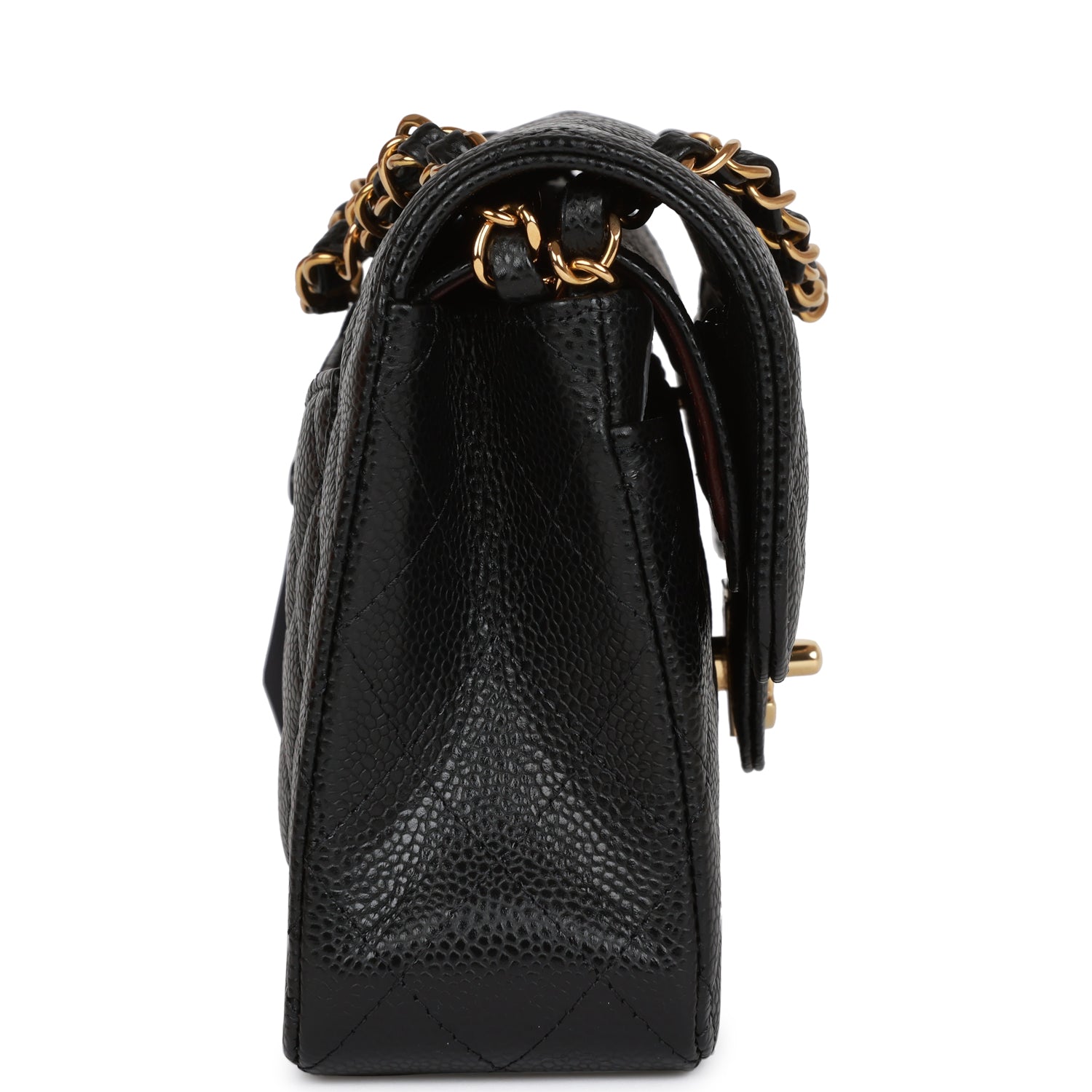 Chanel Small Classic Double Flap Black Caviar Gold Hardware 1454066