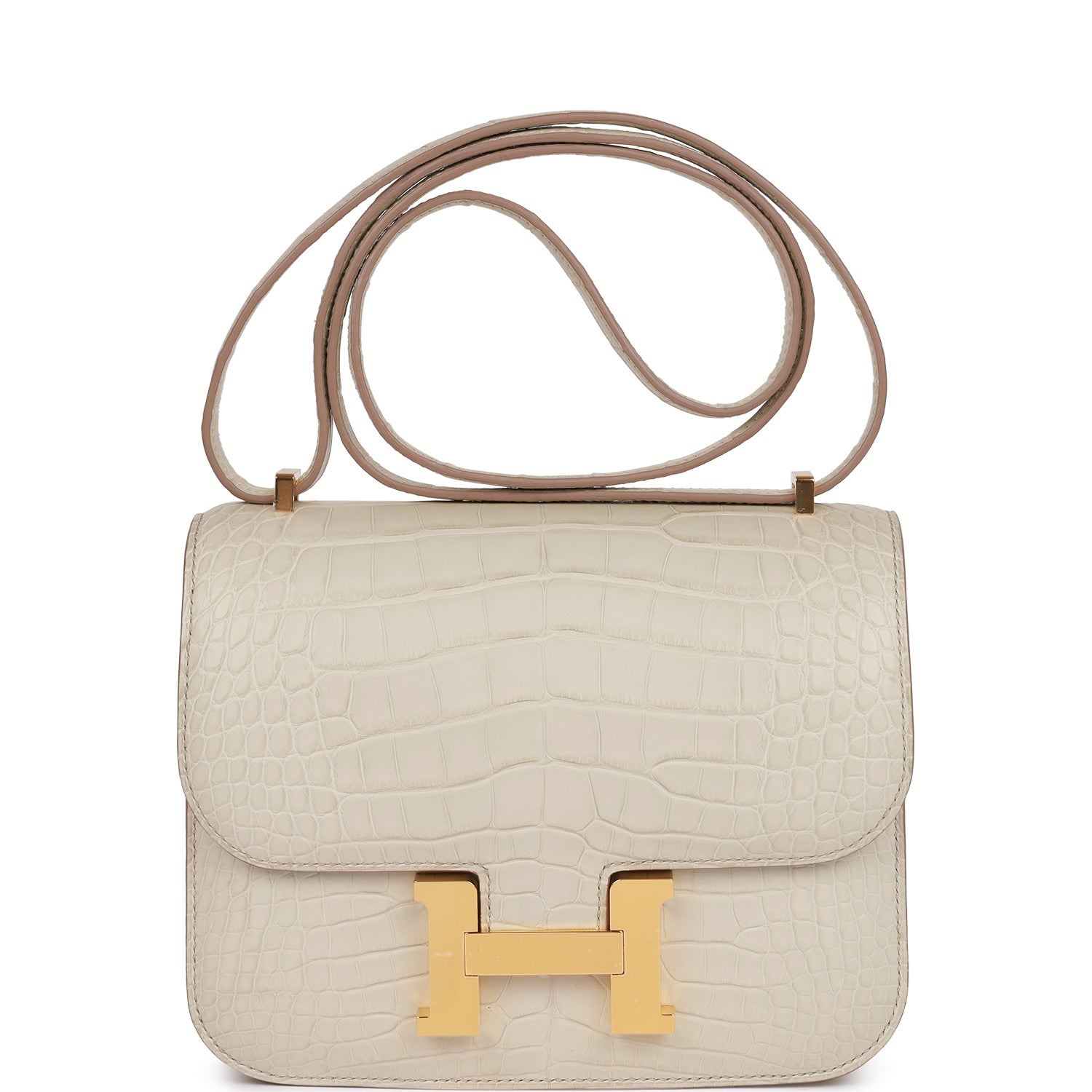 Hermes Constance 18 Beton Matte Alligator Gold Hardware 1107060