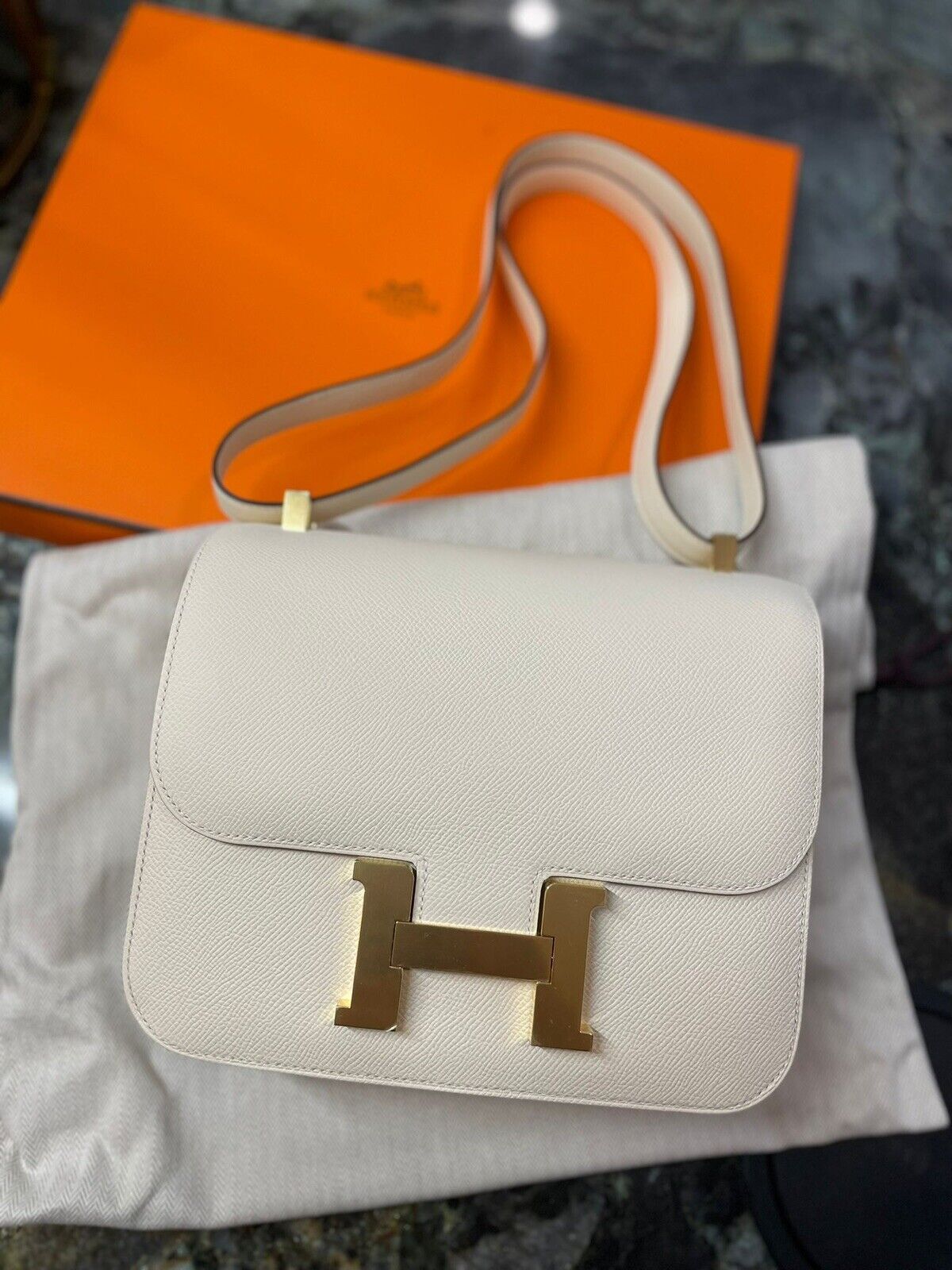 Hermes Constance 1-24 Nata Epsom Gold Hardware 795125