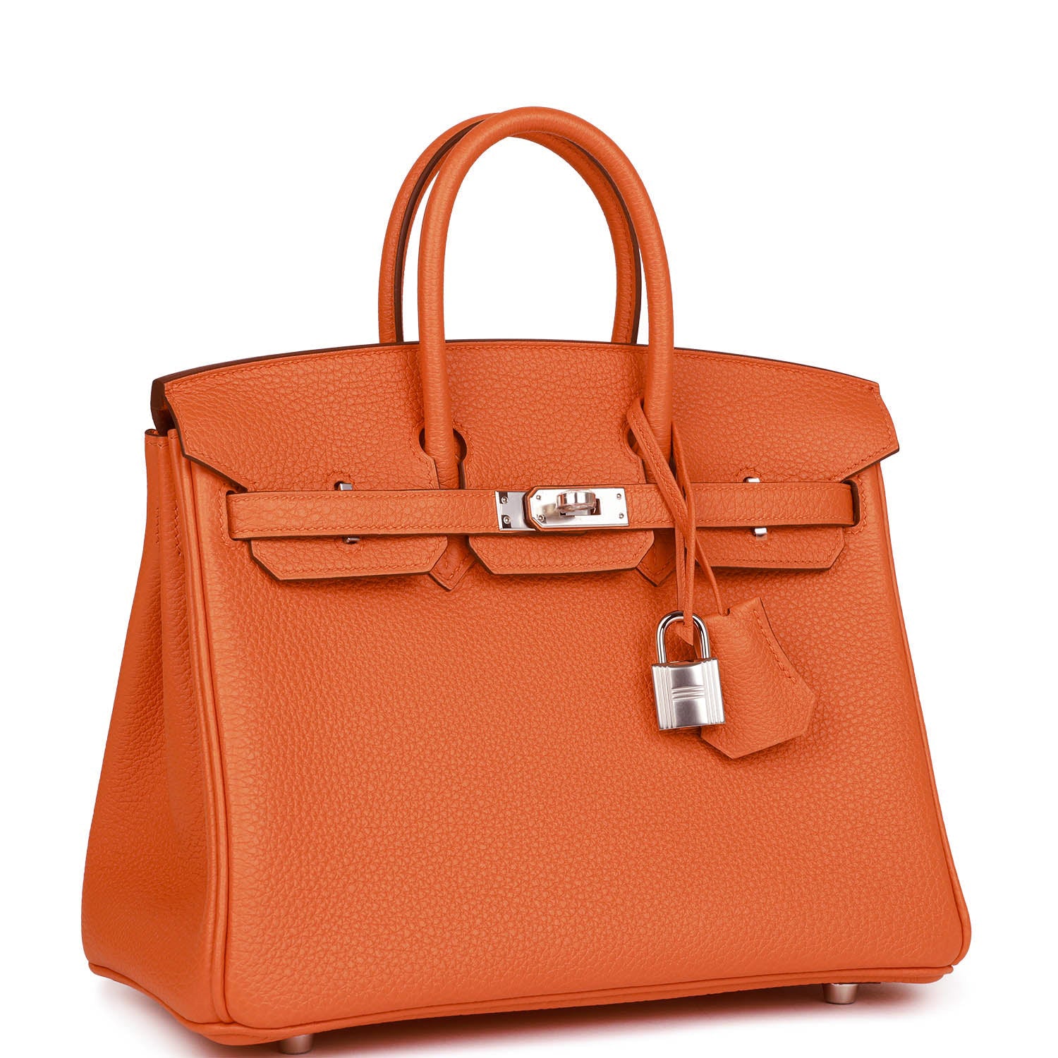 Hermes Birkin 25 Orange Togo Palladium Hardware 720129