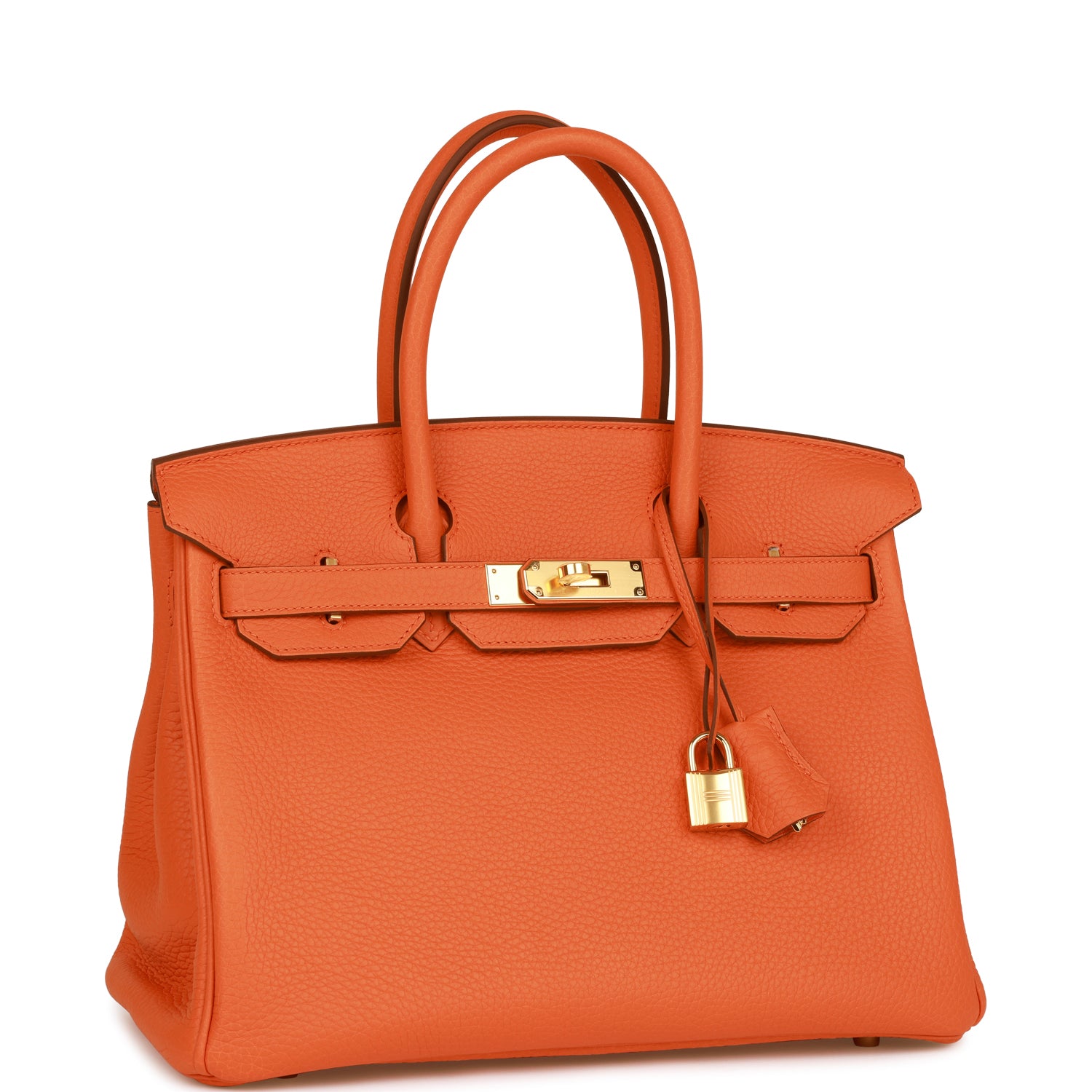 Hermes Birkin 30 Orange Clemence Gold Hardware 850532