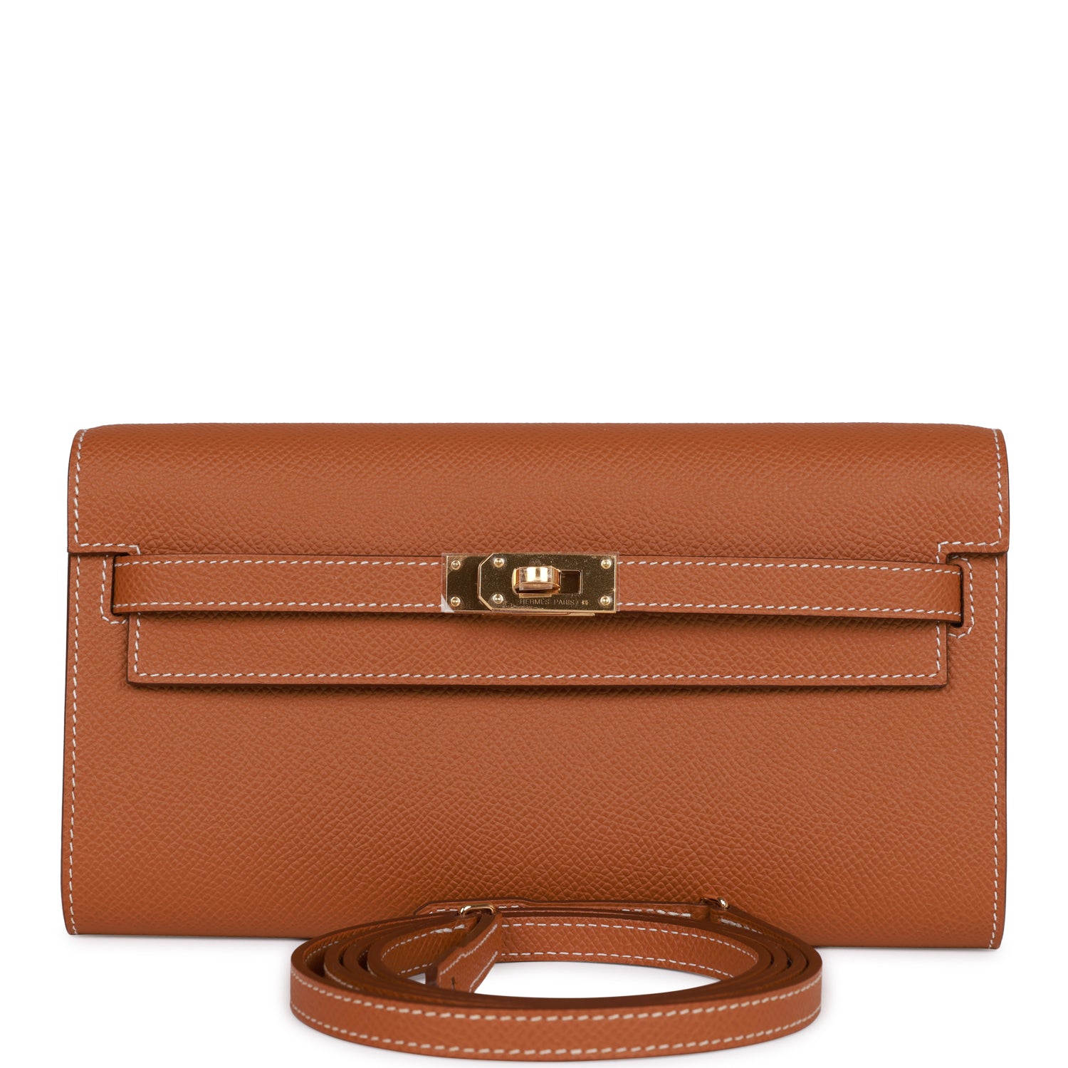 Hermes Kelly Wallet To Go Gold Epsom Gold Hardware 1393764