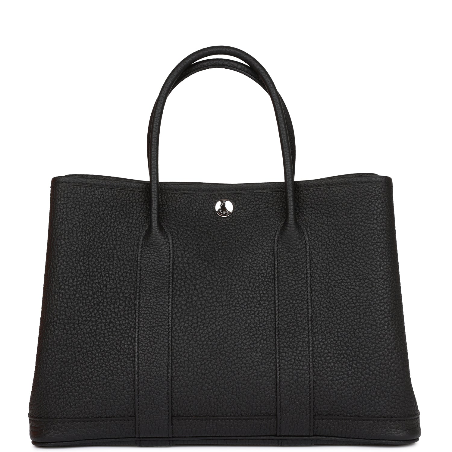Hermes Garden Party 30 Black Negonda Palladium Hardware 1370838