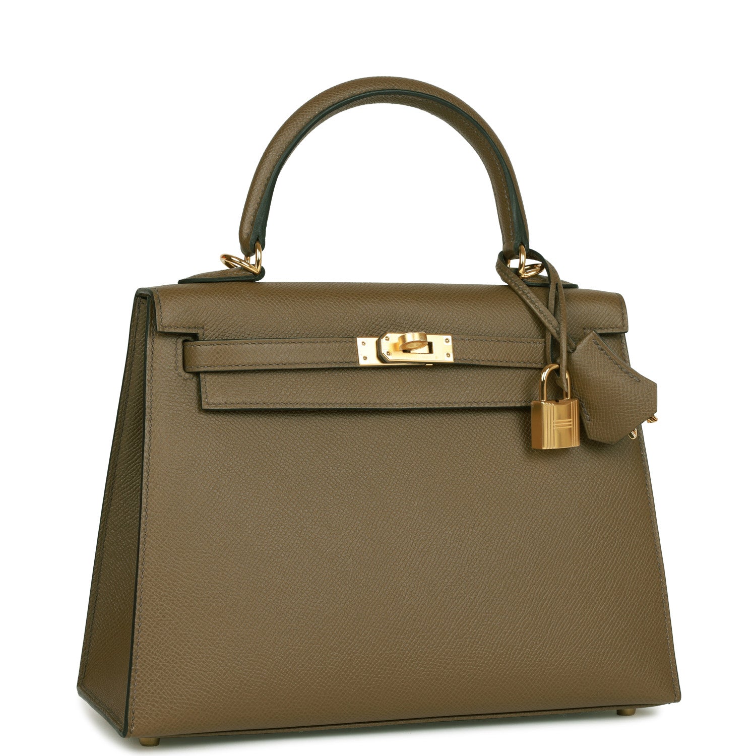 Hermes Kelly Sellier 25 Vert Olive Epsom Gold Hardware 1009850