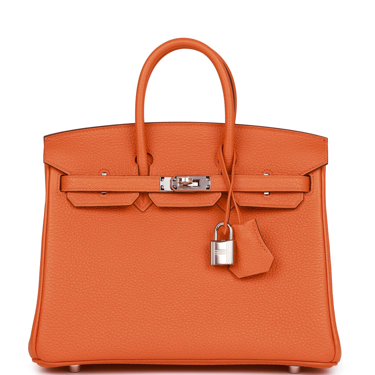 Hermes Birkin 25 Orange Togo Palladium Hardware 720129