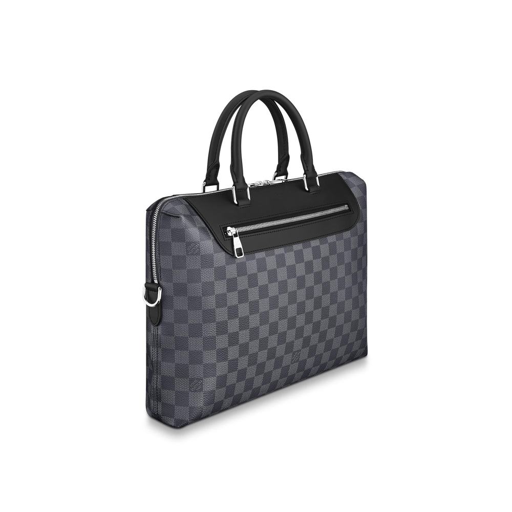 Porte-Documents Jour Damier Graphite Canvas N68260