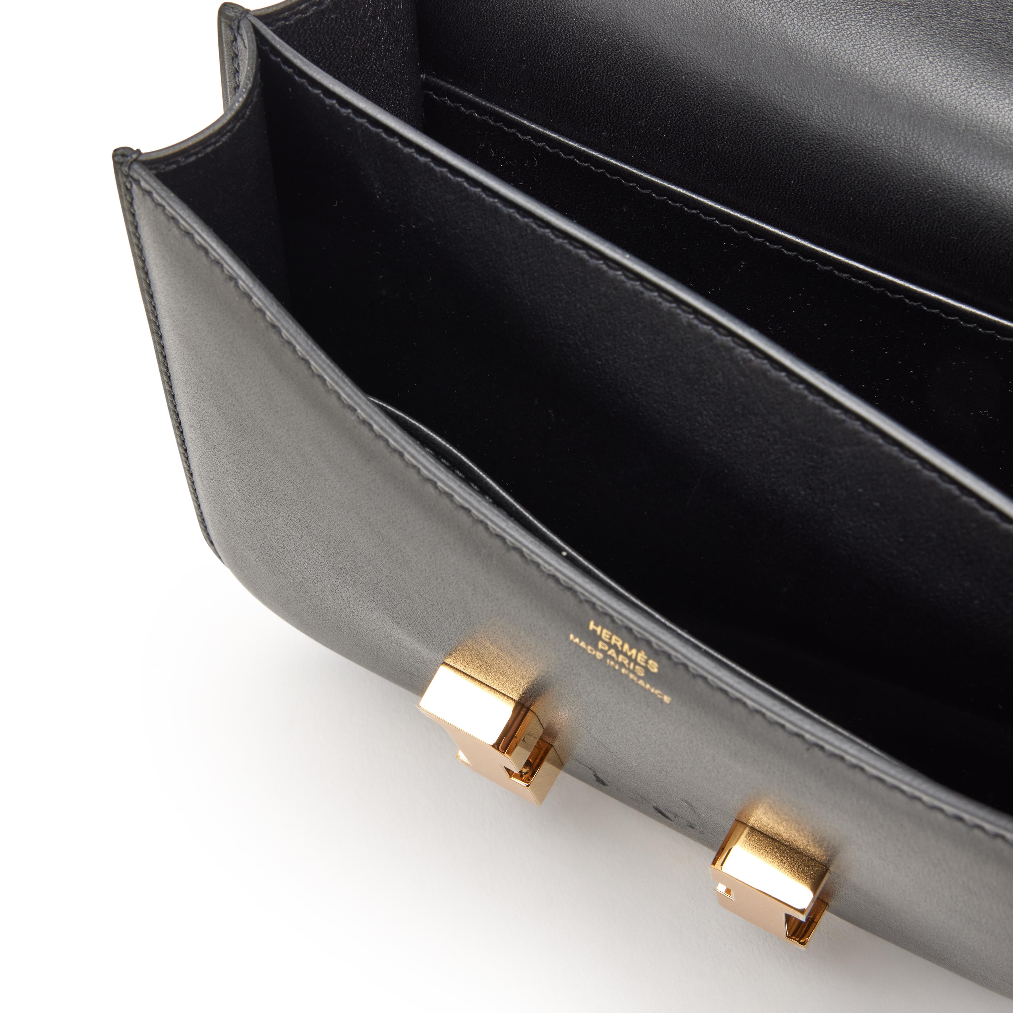 Hermes Constance Bag 18 Black Epsom Gold Hardware 1108977