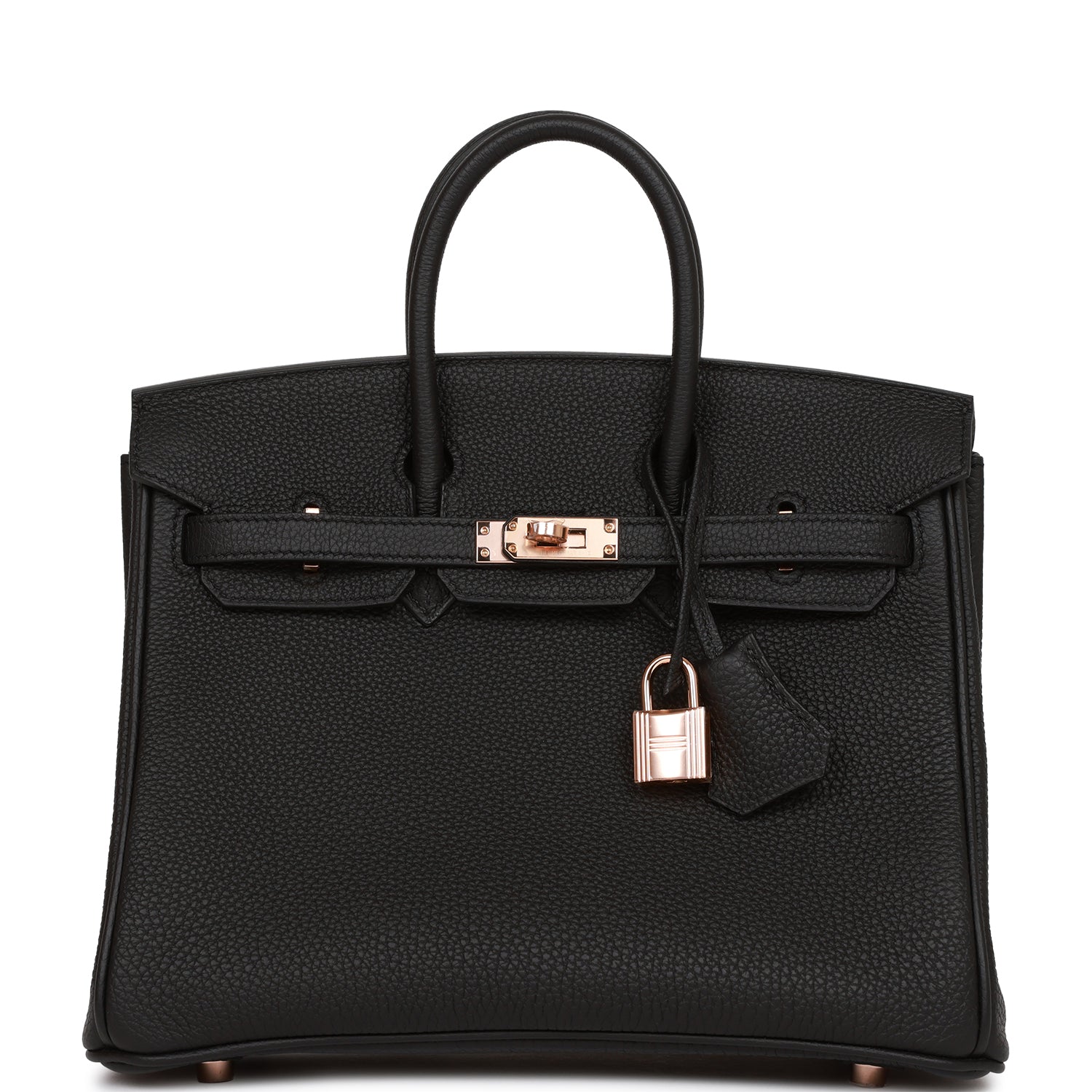 Hermes Birkin 25 Black Togo Rose Gold Hardware 1391112