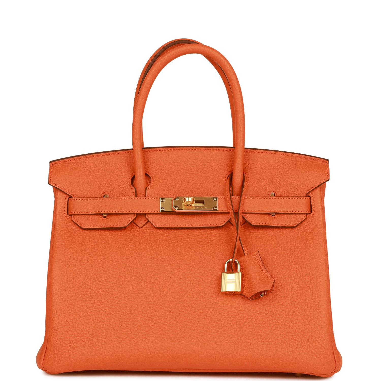 Hermes Birkin 30 Orange Clemence Gold Hardware 850532