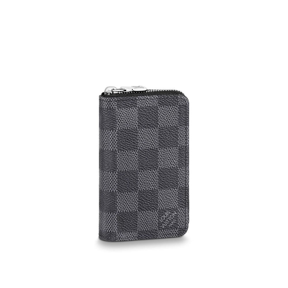 Zippy Coin Purse Vertical Damier Graphite Canvas N63076