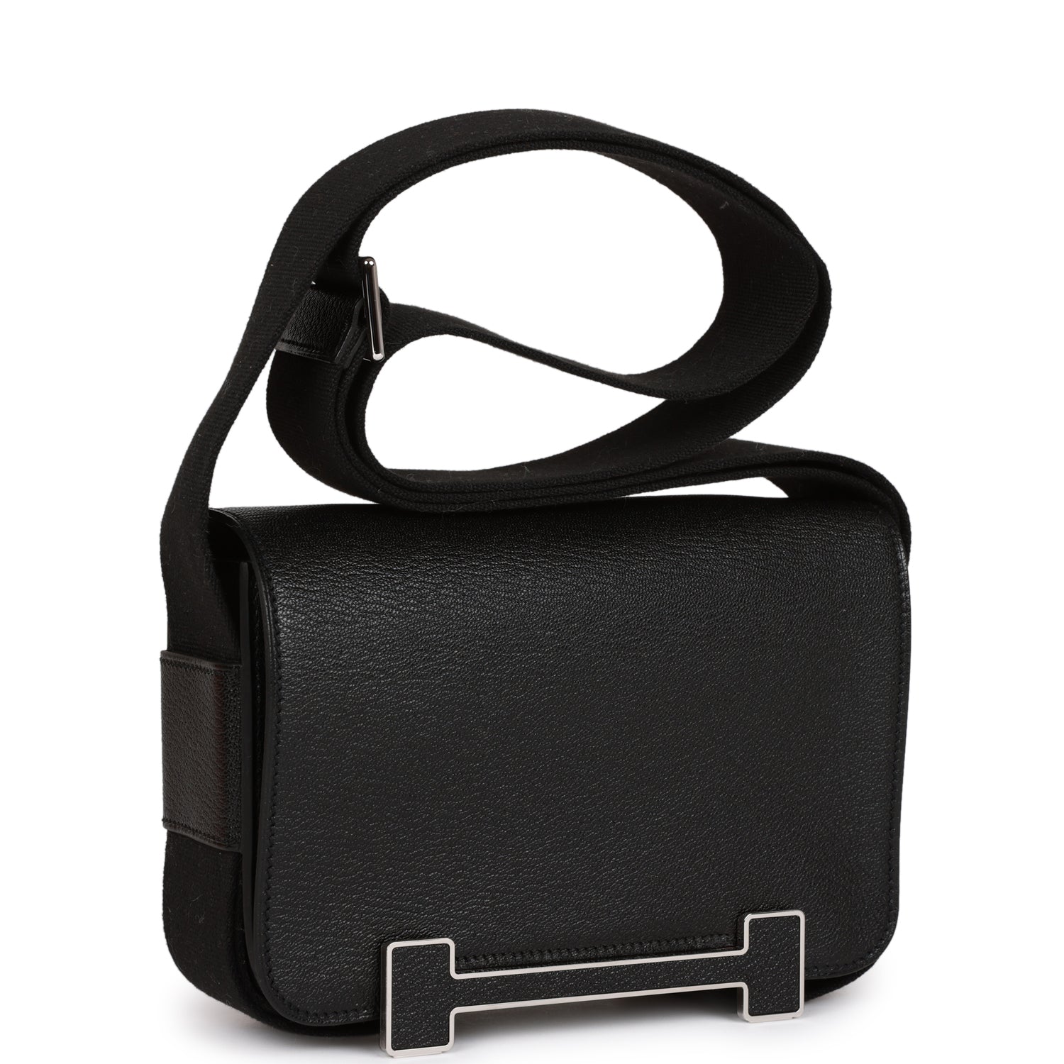 Hermes Geta Black Chevre Palladium Hardware 1125853