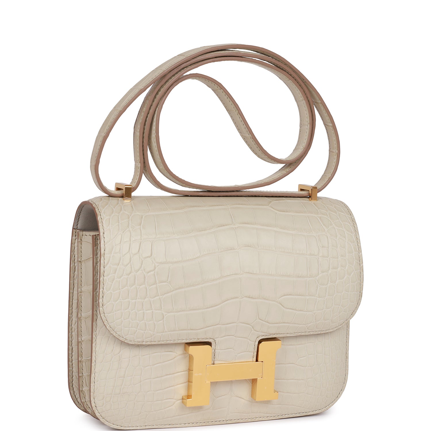 Hermes Constance 18 Beton Matte Alligator Gold Hardware 1107060