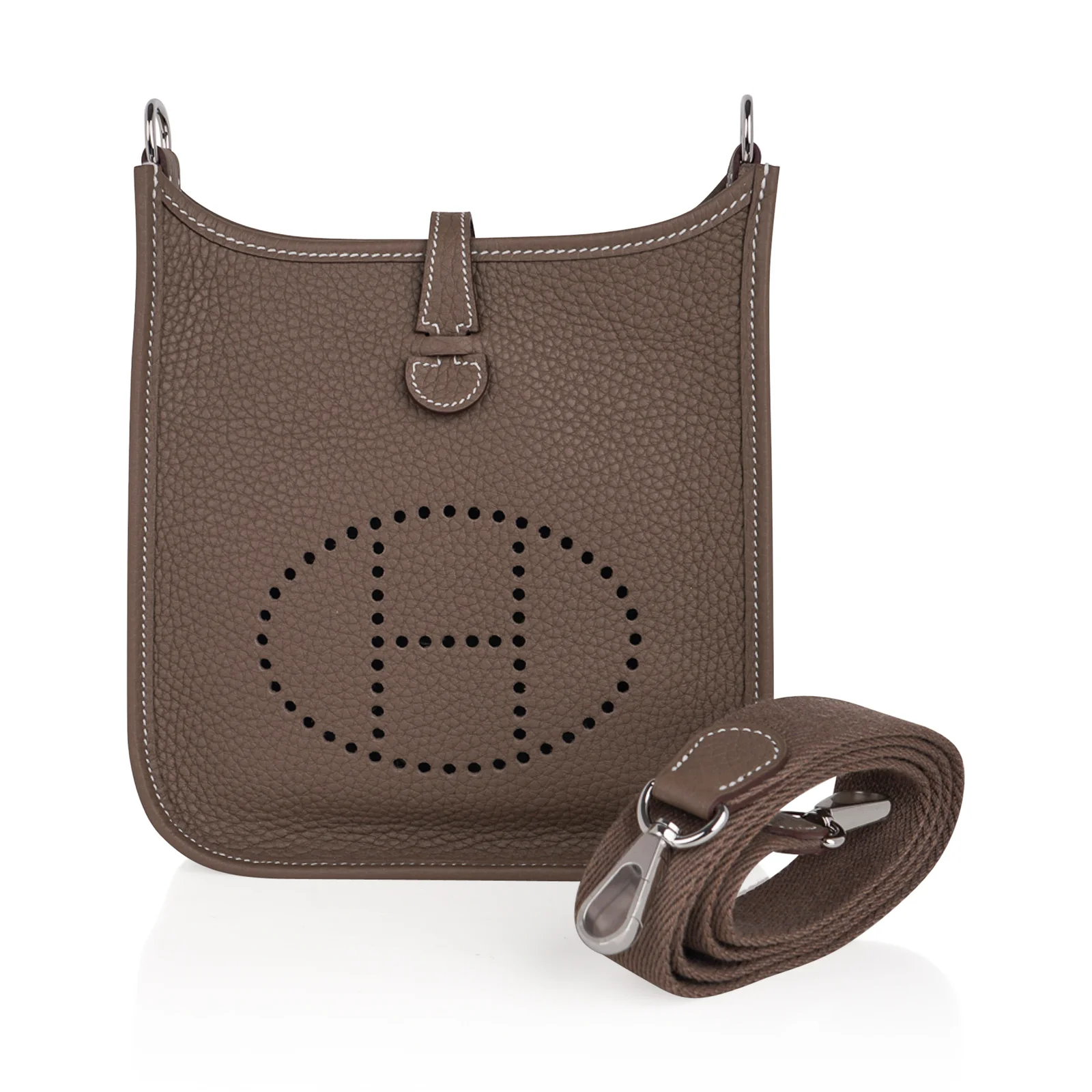 Hermes Evelyne TPM Etoupe Clemence Palladium Hardware 1415597