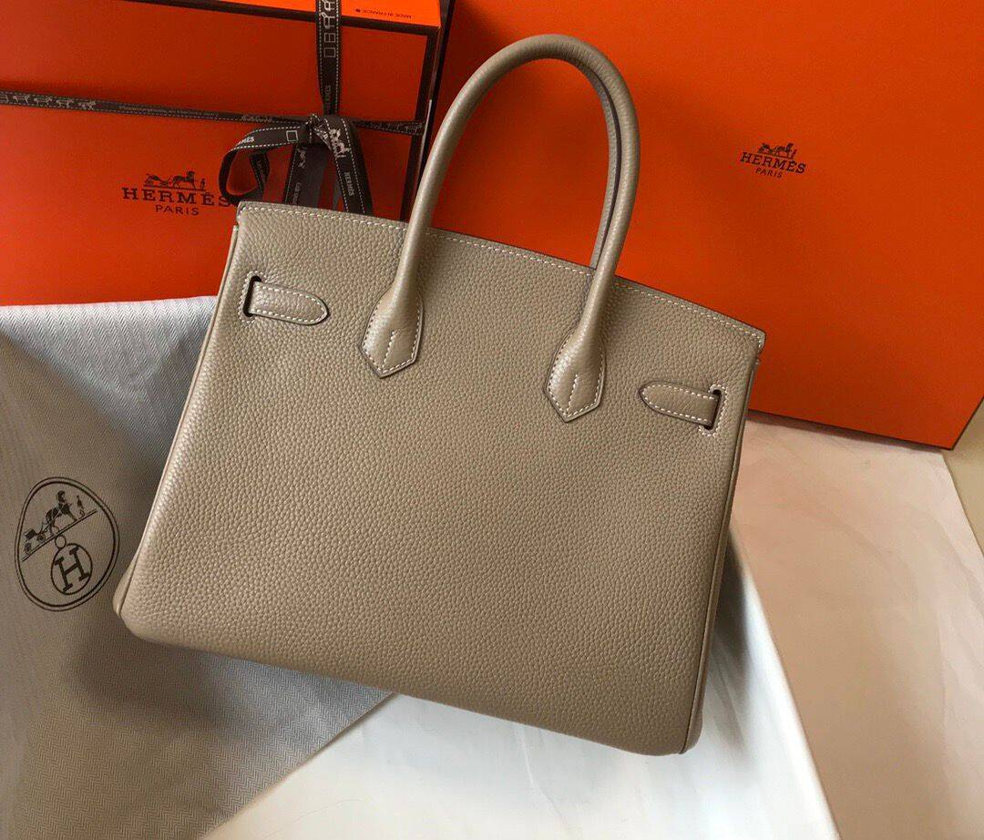 Hermes Special Order (HSS) Birkin 25 Gris Tourterelle Verso Chevre Brushed Gold Hardware 840411