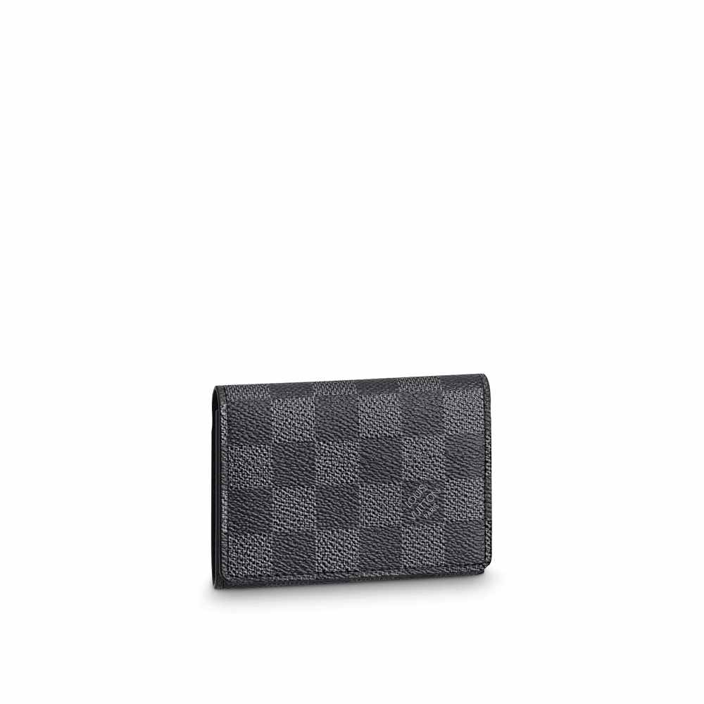 Enveloppe Carte de visite Damier Graphite Canvas N63338