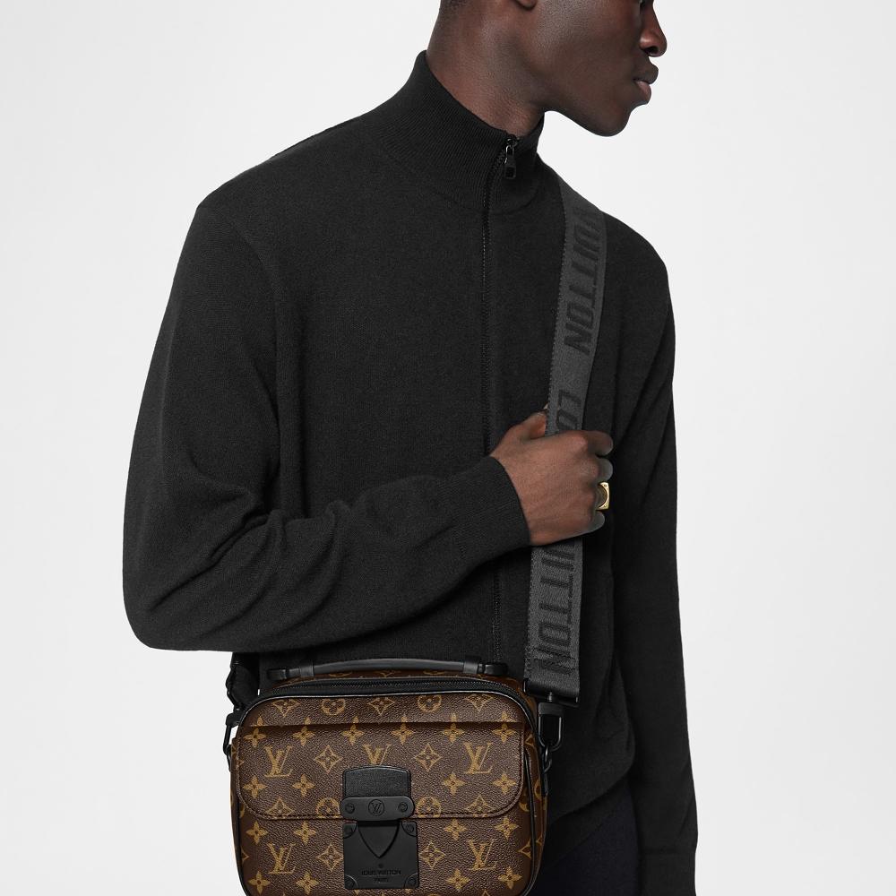 S Lock Messenger Monogram Macassar Canvas M45806
