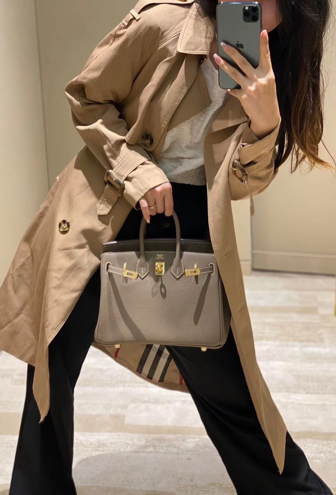 Hermes Birkin 35 Etoupe Togo Gold Hardware 379299