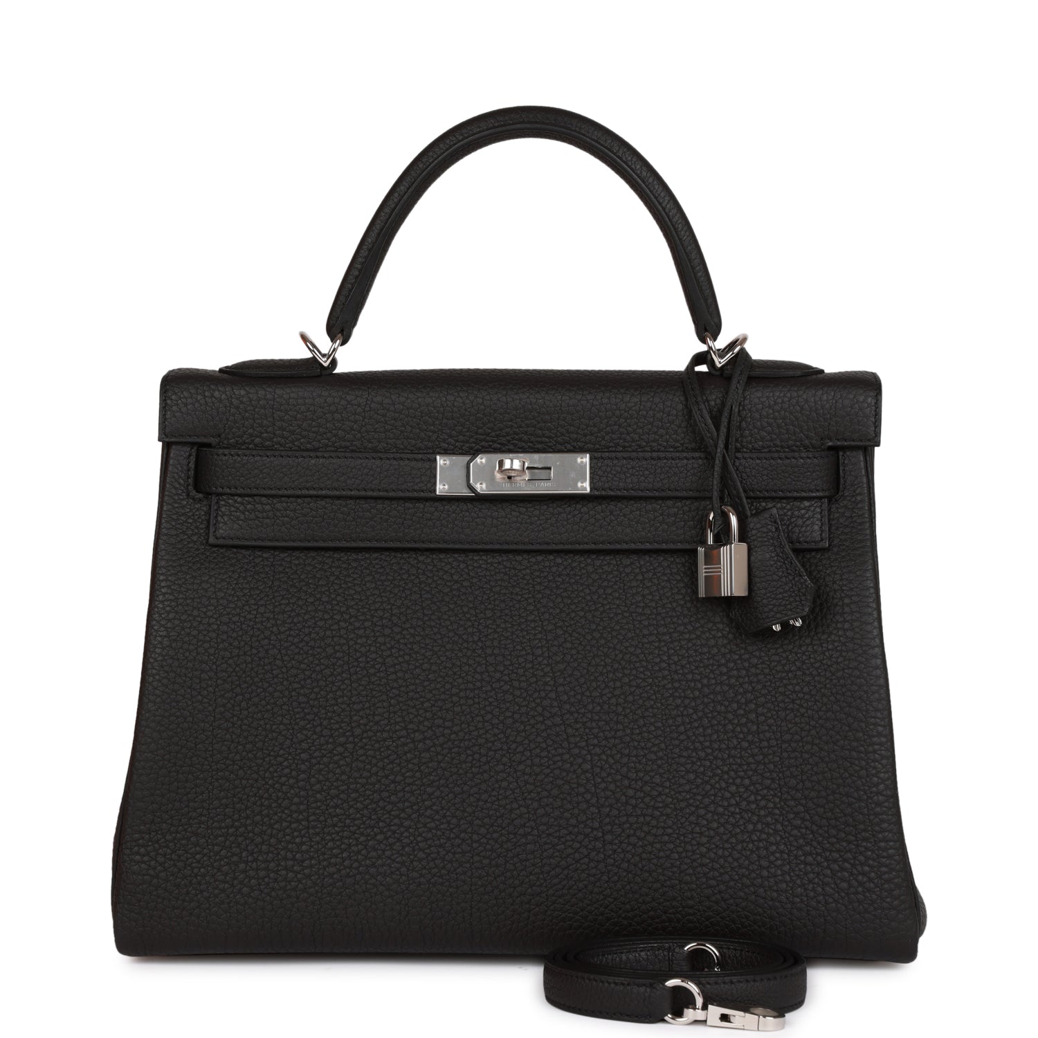 Hermes Kelly Retourne 32cm Black Togo Palladium Hardware 1079295