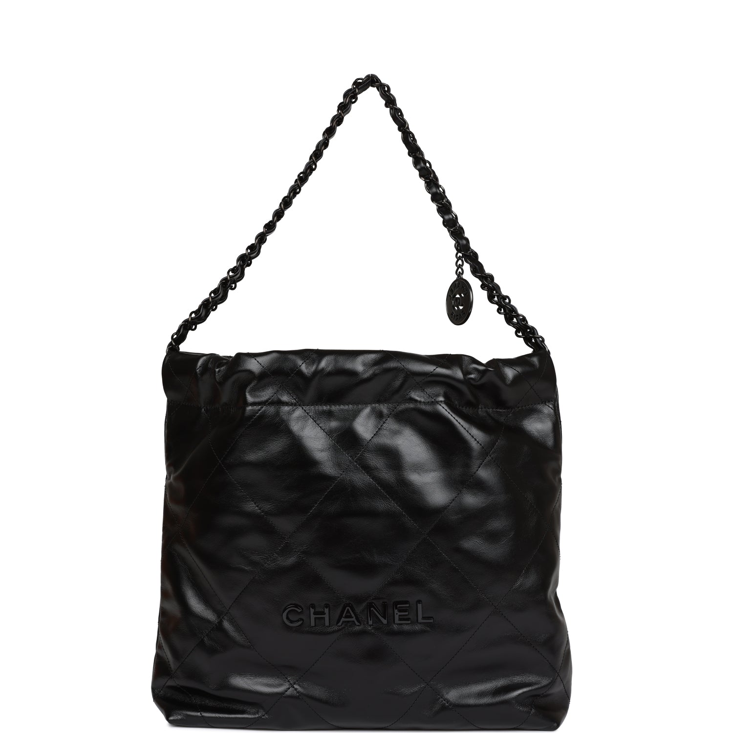 Chanel Small 22 Bag SO Black Calfskin Black Hardware AS3261
