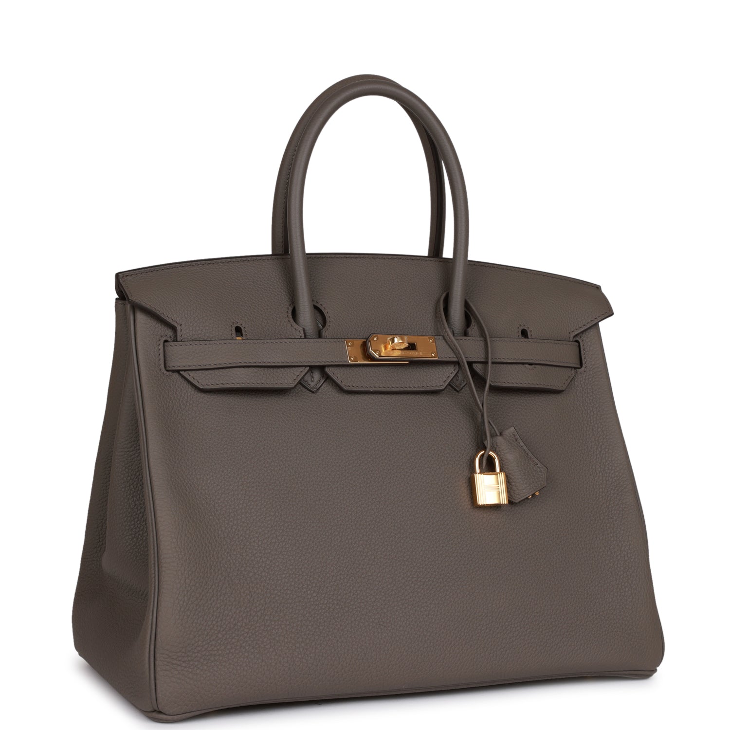 Hermes Birkin 35 Gris Etain Togo Gold Hardware 718588