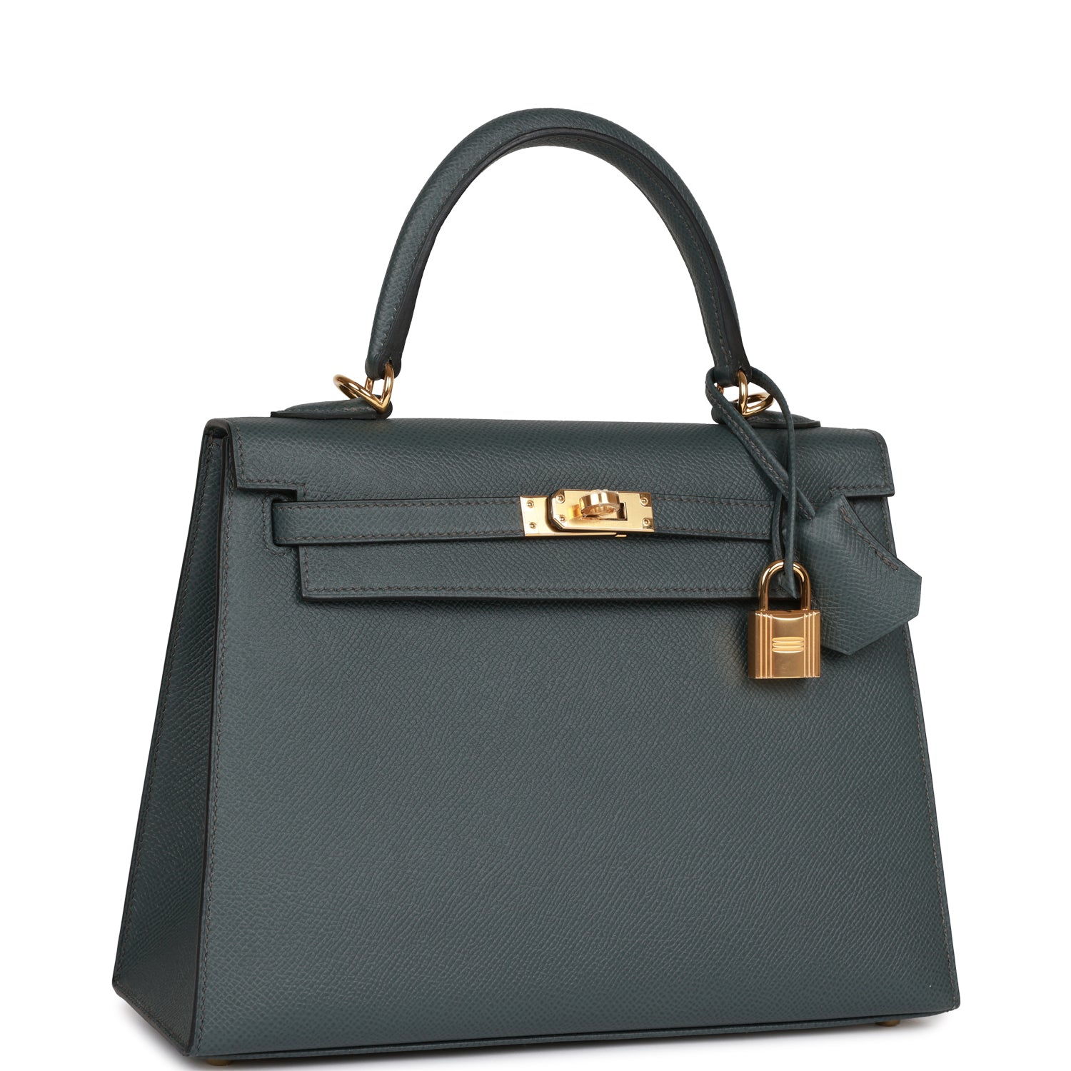 Hermes Kelly Sellier 25 Bleu Orage Epsom Gold Hardware 1346917