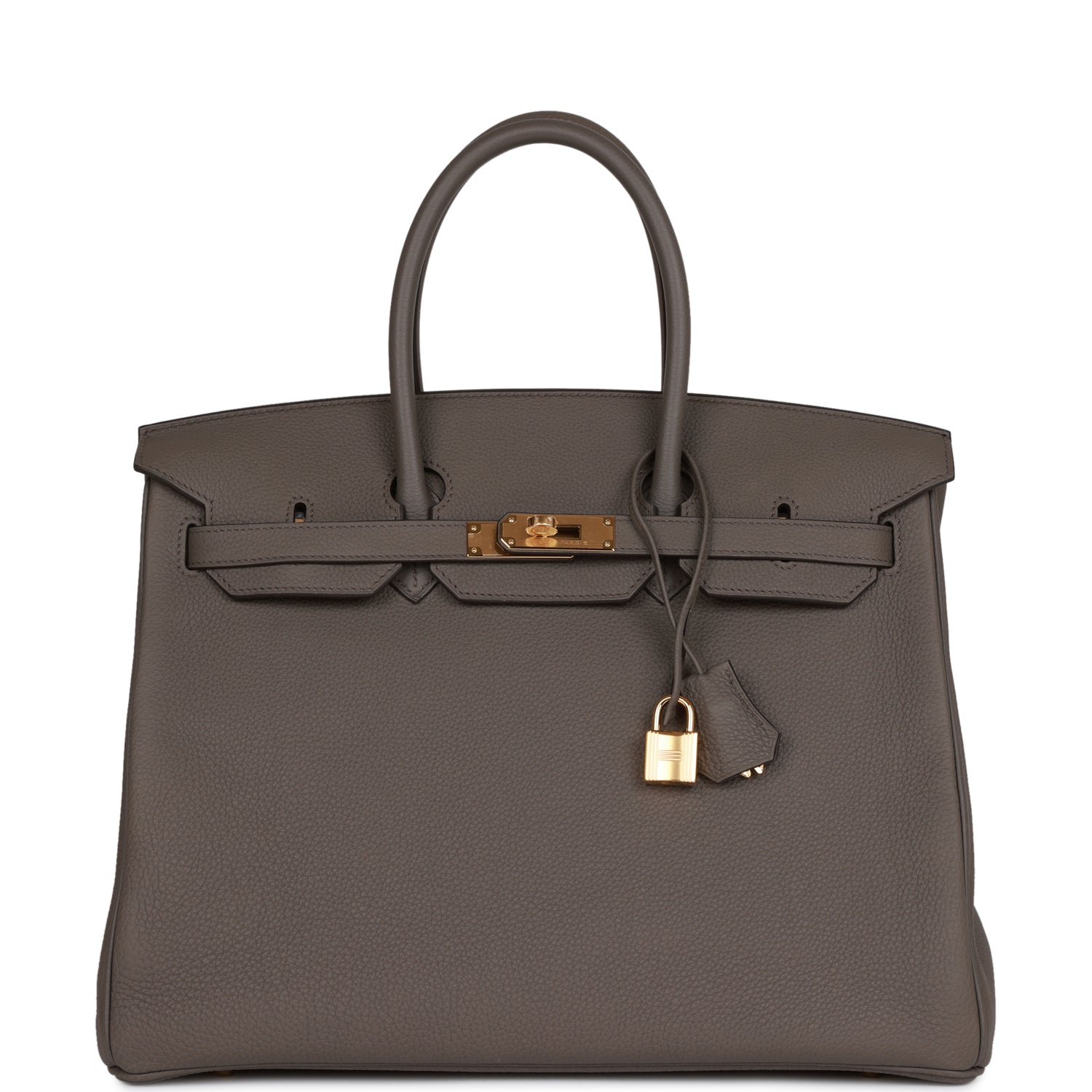 Hermes Birkin 35 Gris Etain Togo Gold Hardware 718588