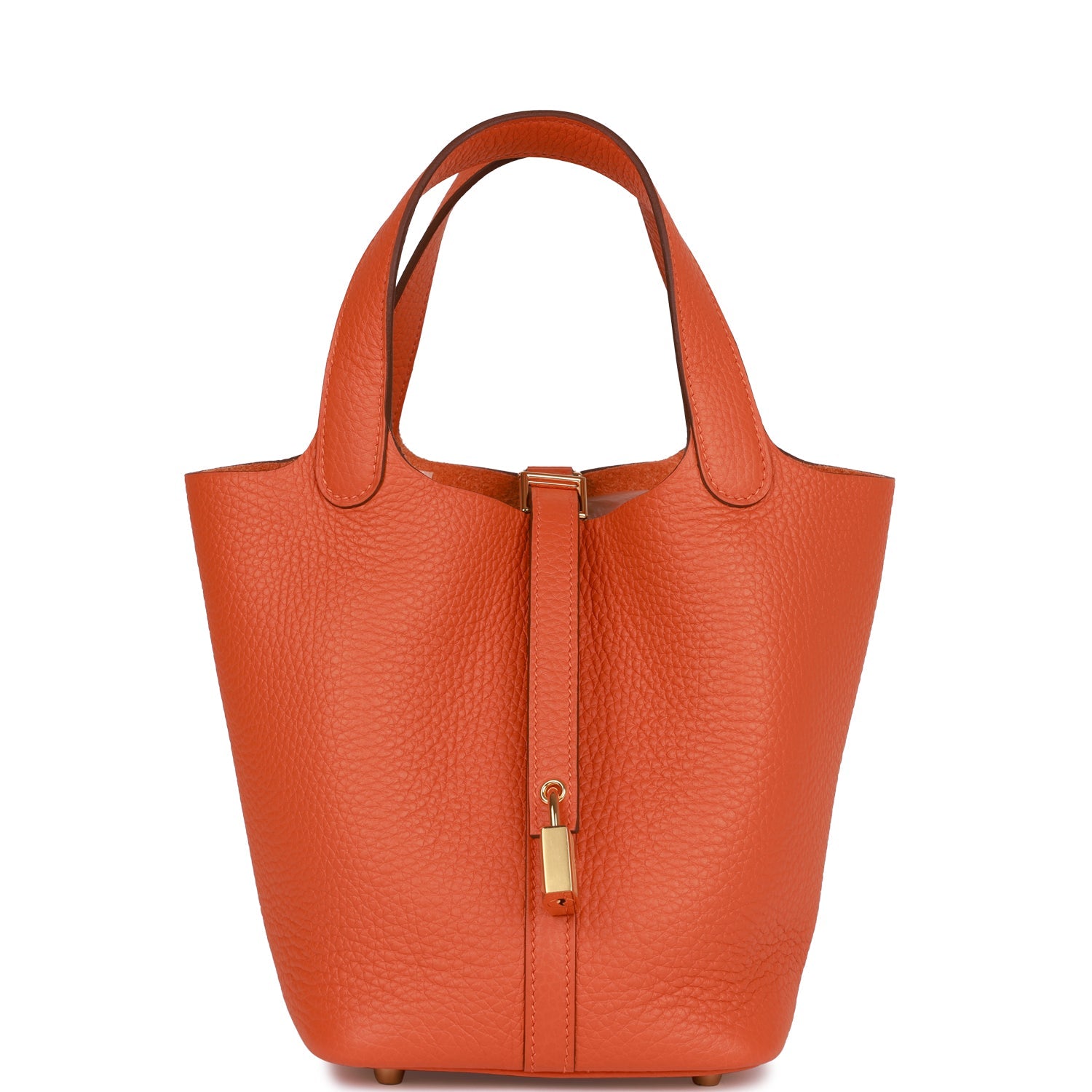 Hermes Picotin Lock 18 Orange Clemence Gold Hardware 1154274