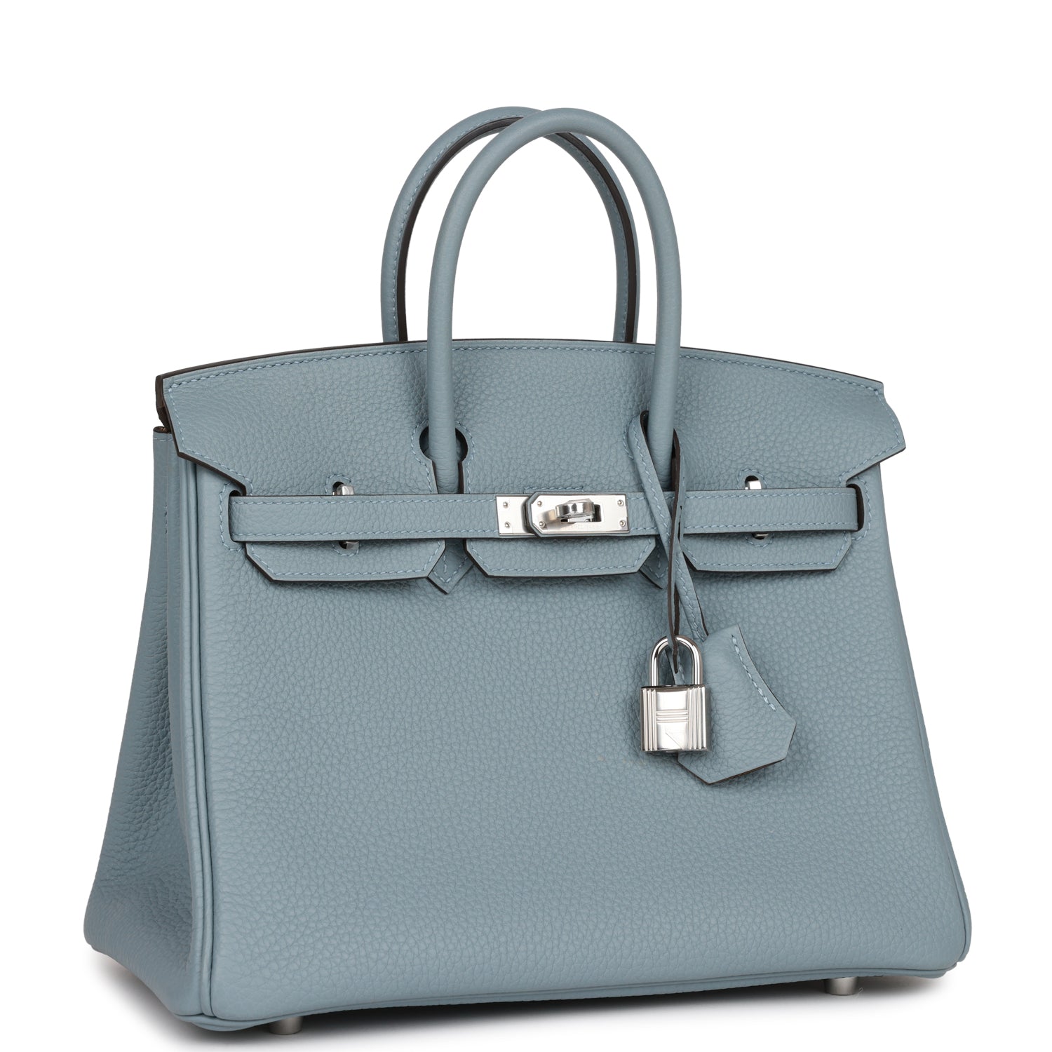 Hermes Birkin 25 Bleu Lin Verso Togo Palladium Hardware 364505