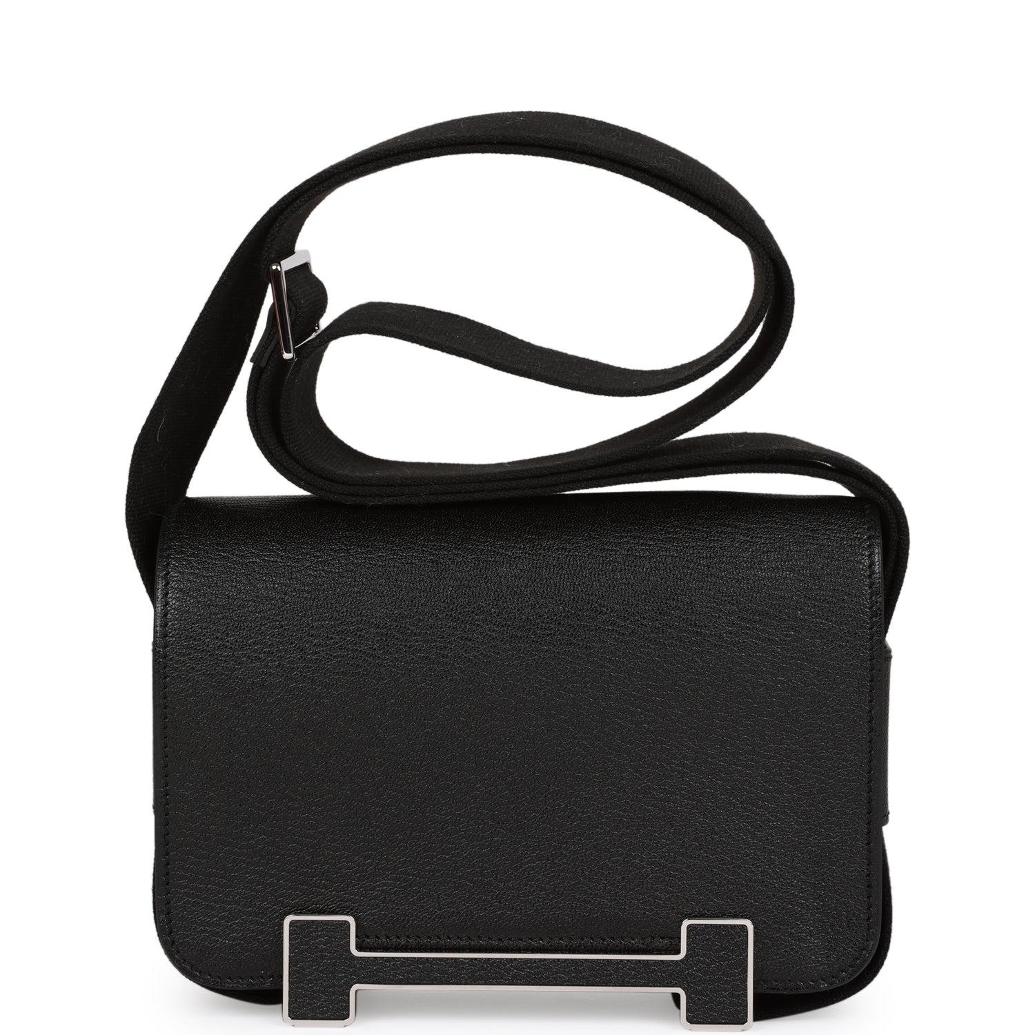 Hermes Geta Black Chevre Palladium Hardware 1125853