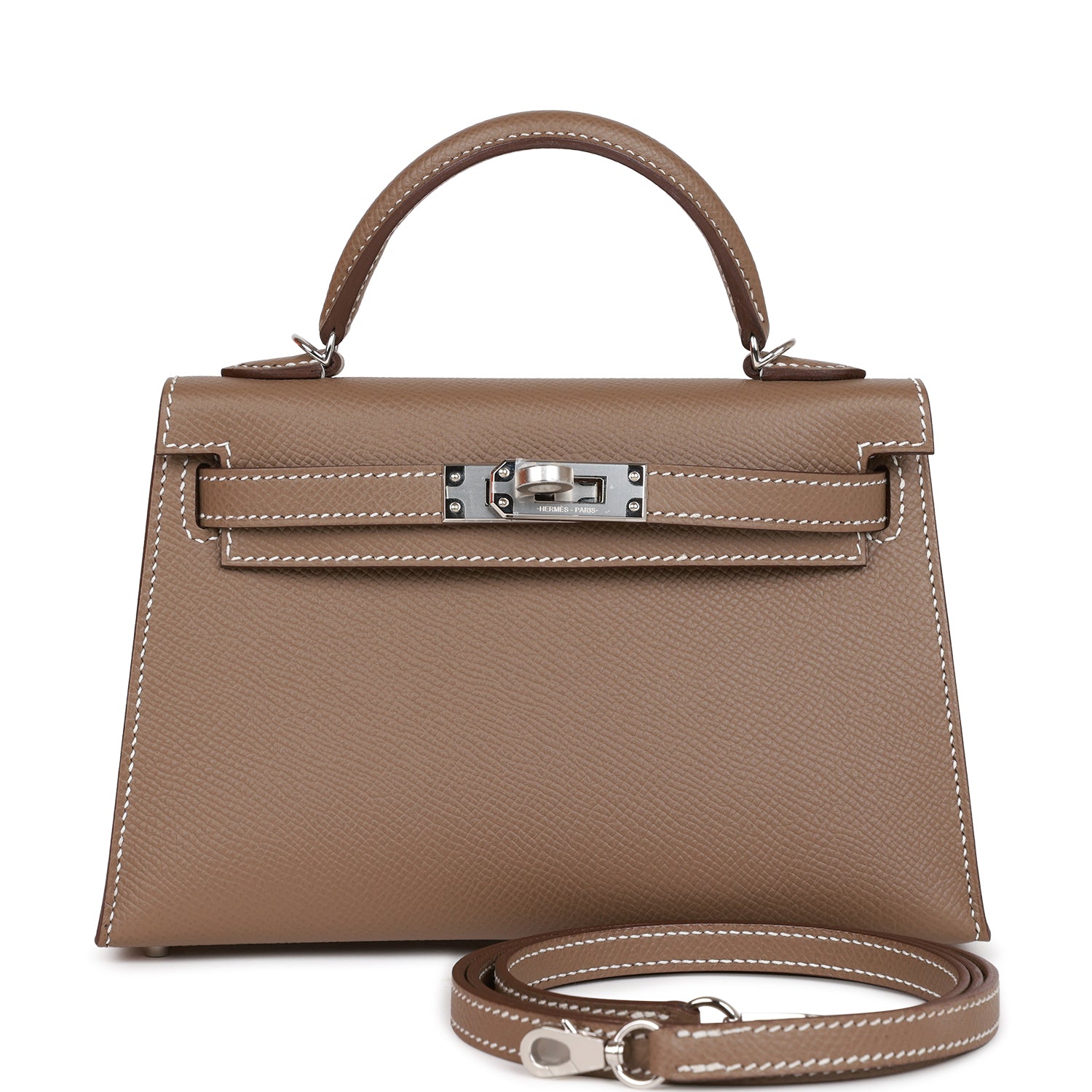 Hermes Kelly Sellier 20 Etoupe Epsom Palladium Hardware 1309890