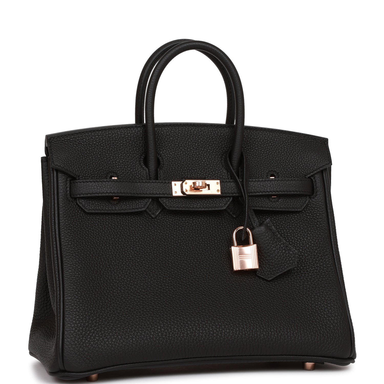 Hermes Birkin 25 Black Togo Rose Gold Hardware 1391112
