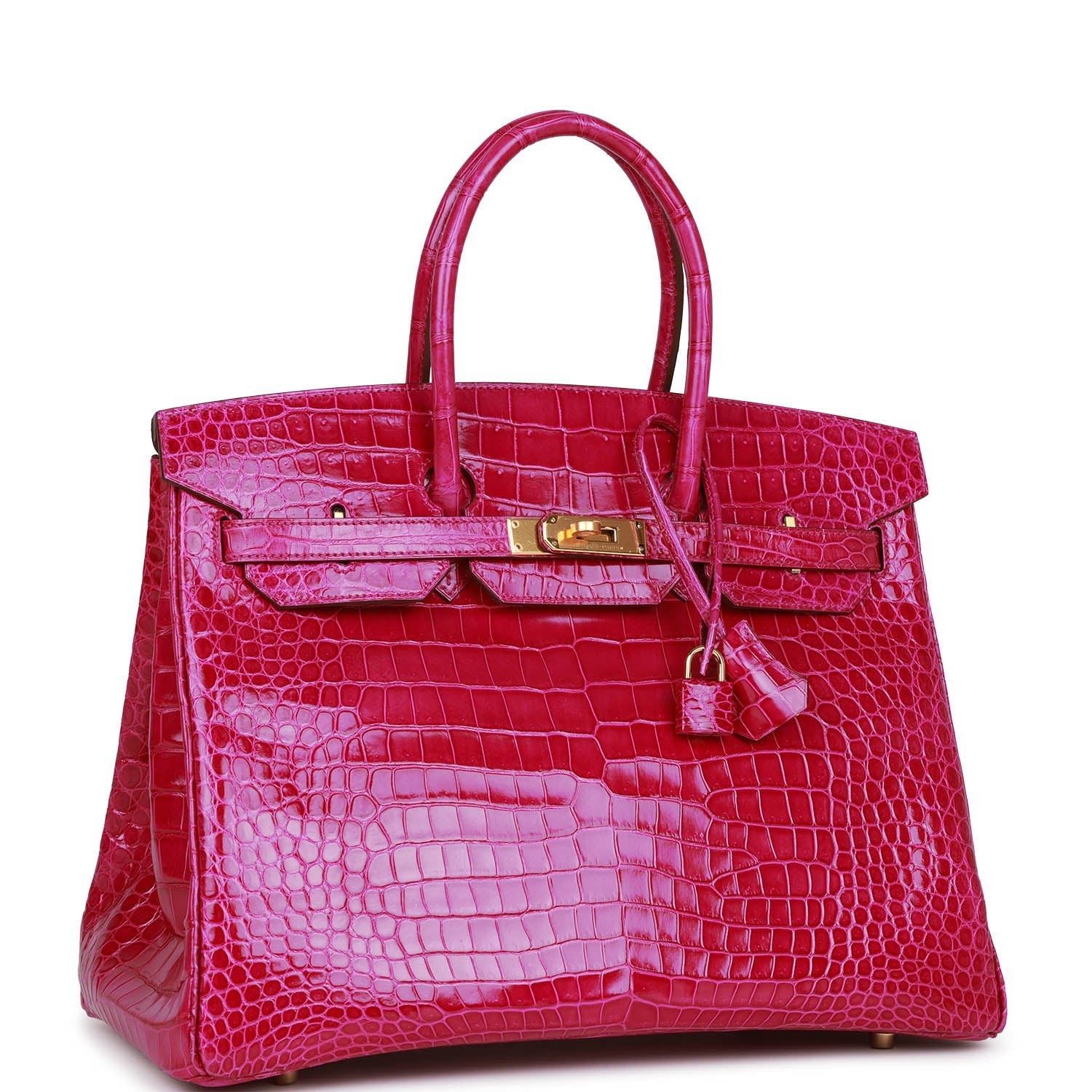 Hermes Birkin 35 Rose Scheherazade Shiny Niloticus Crocodile Gold Hardware 31719752