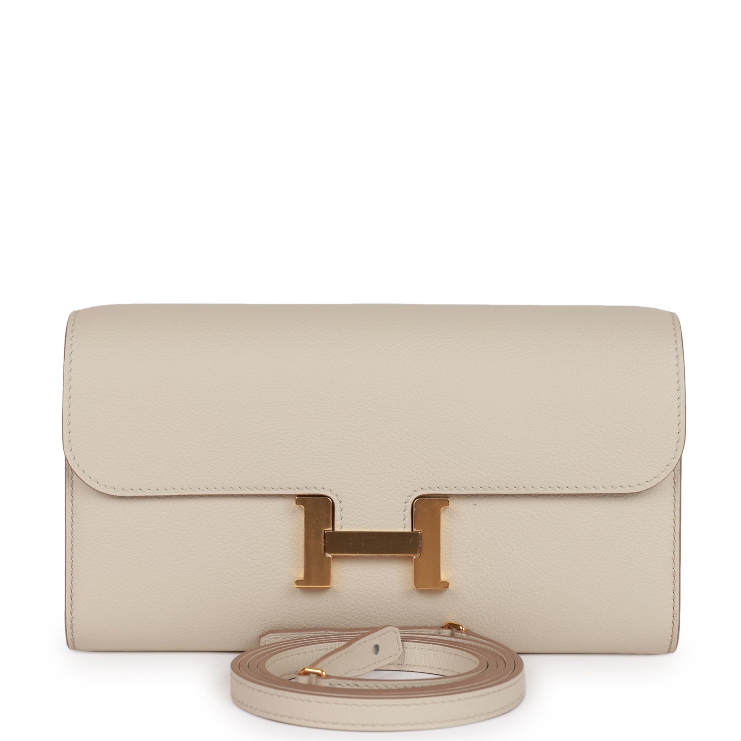 Hermes Constance Wallet To Go Beton Evercolor Gold Hardware 1312125