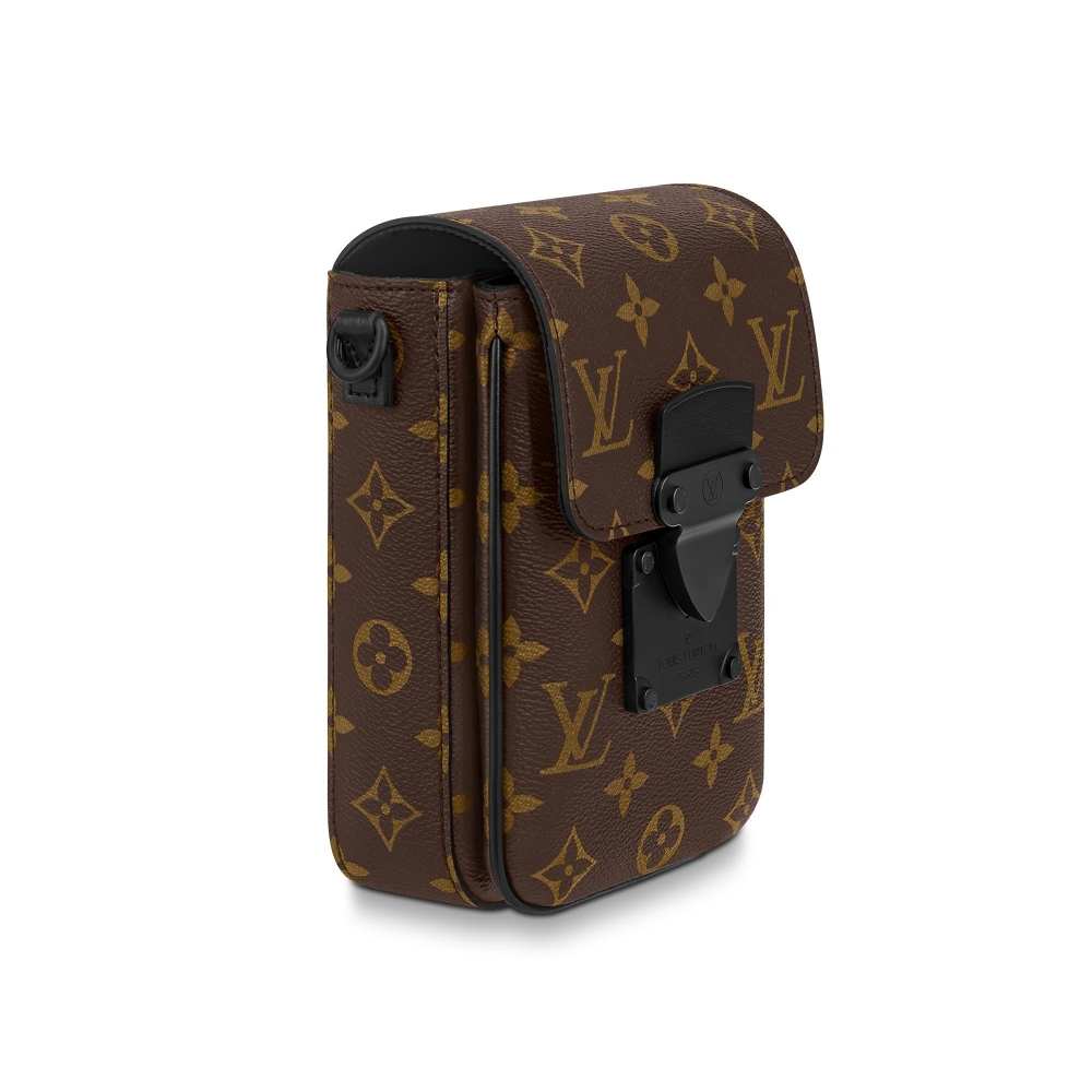 S-Lock Vertical wearable wallet Monogram Macassar Canvas M81522