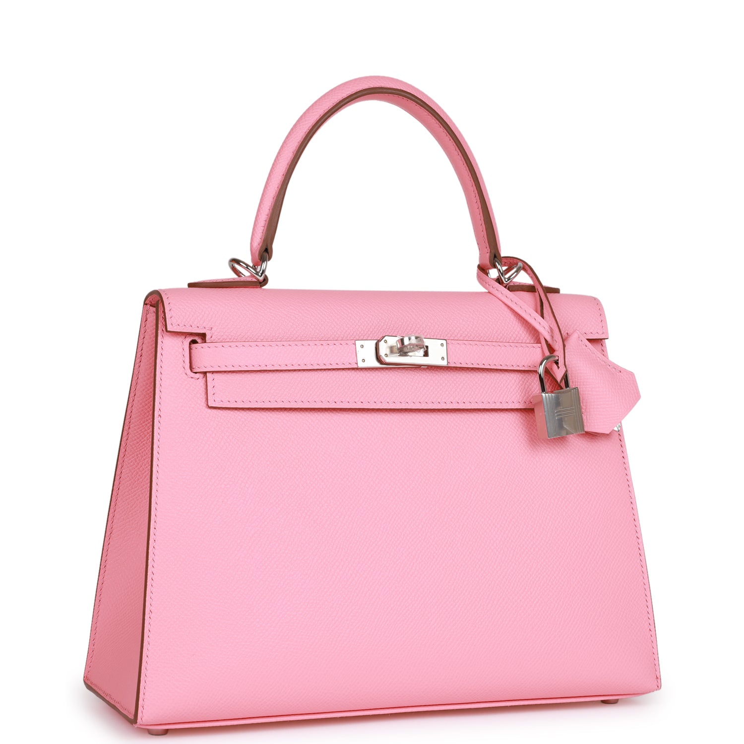 Hermes Kelly Sellier 25 Rose Confetti Epsom Palladium Hardware 1400391