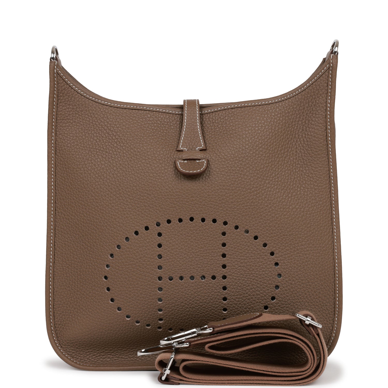 Hermes Evelyne III PM Etoupe Clemence Palladium Hardware 1345703