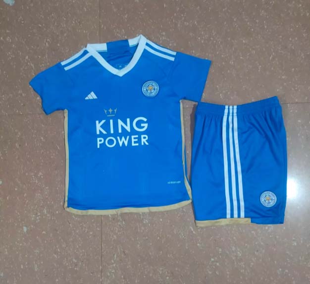 2023/2024 Leicester City Home Football Jersey Shirt 1:1 Thai Quality Kids Size