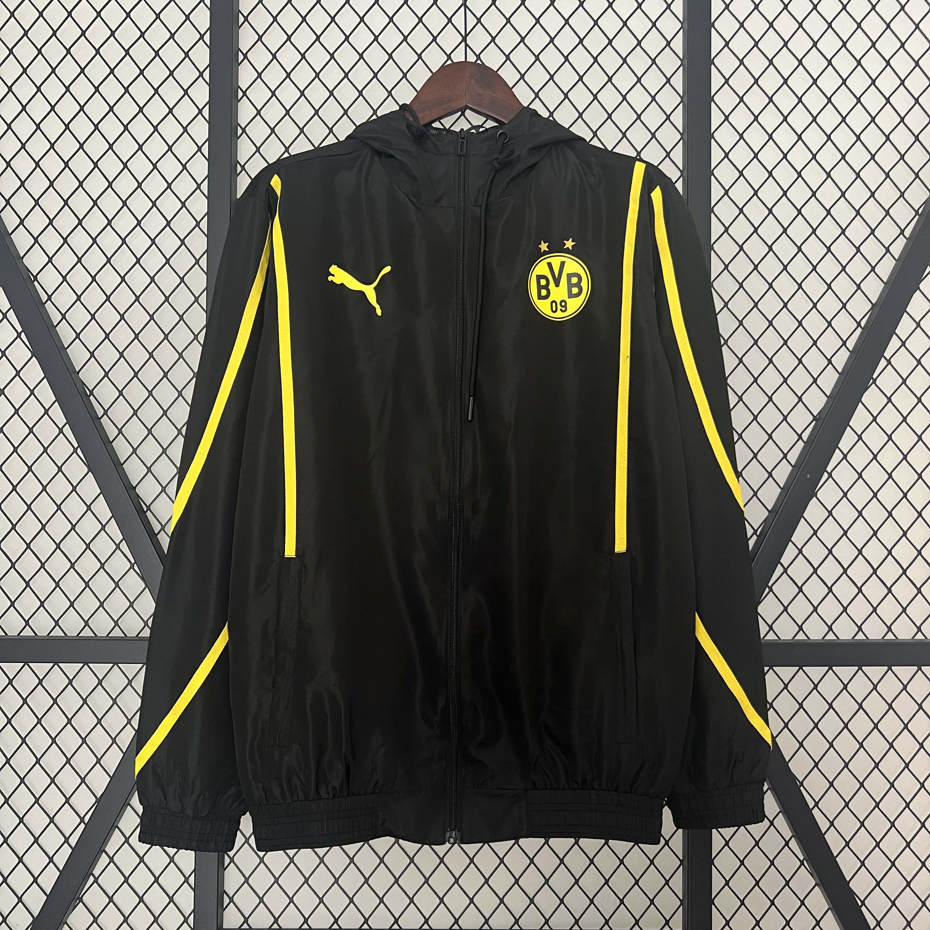 2024/2025 Dortmund Windbreaker Black Football Shirt 1:1 Thai Quality Set
