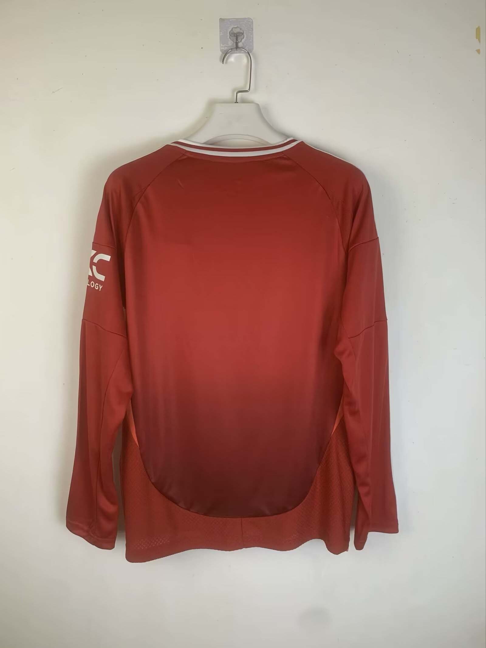 2024/2025 Long Sleeve Manchester United Home Football Shirt 1:1 Thai Quality