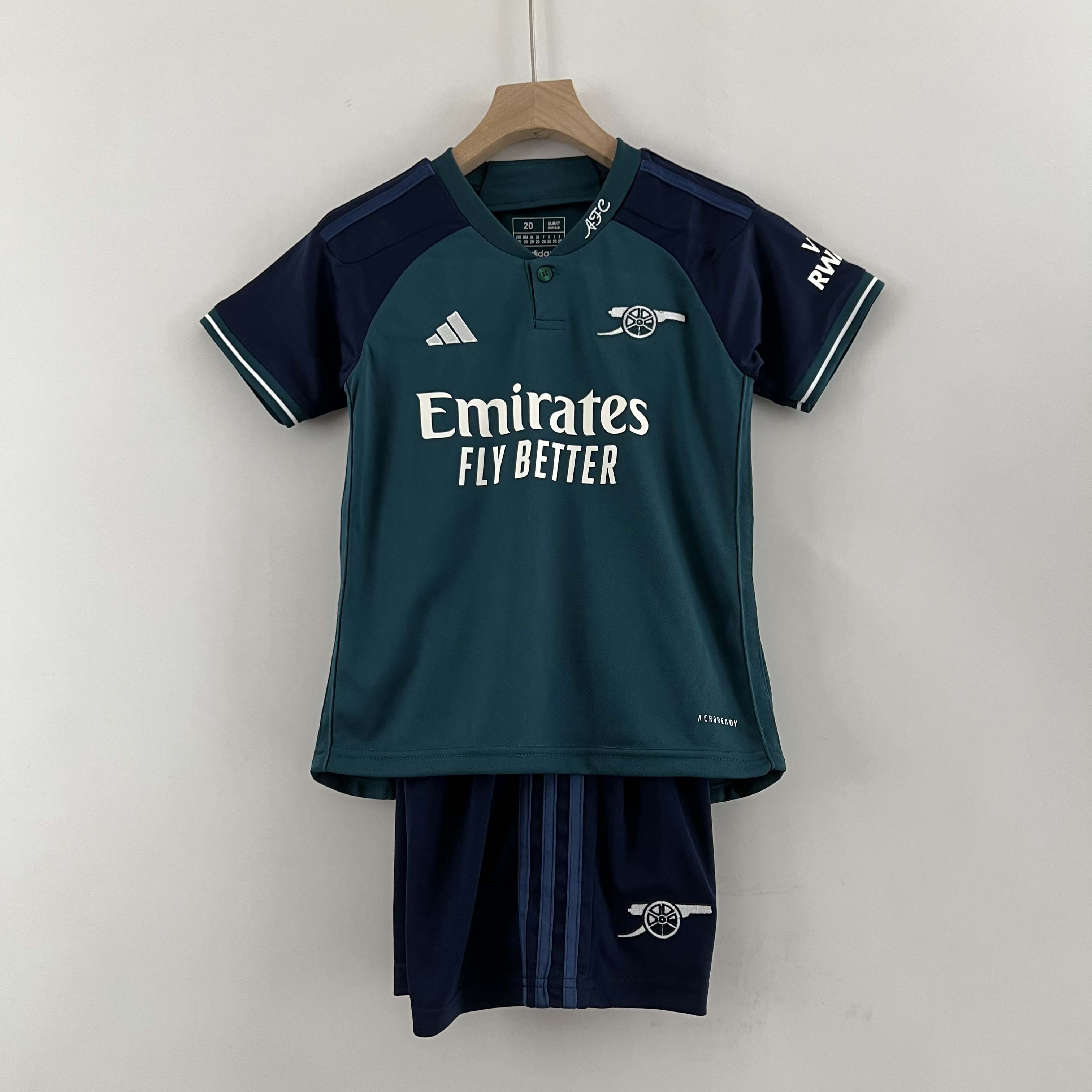 2023/2024 Arsenal Third Away Soccer Jersey Kids Size