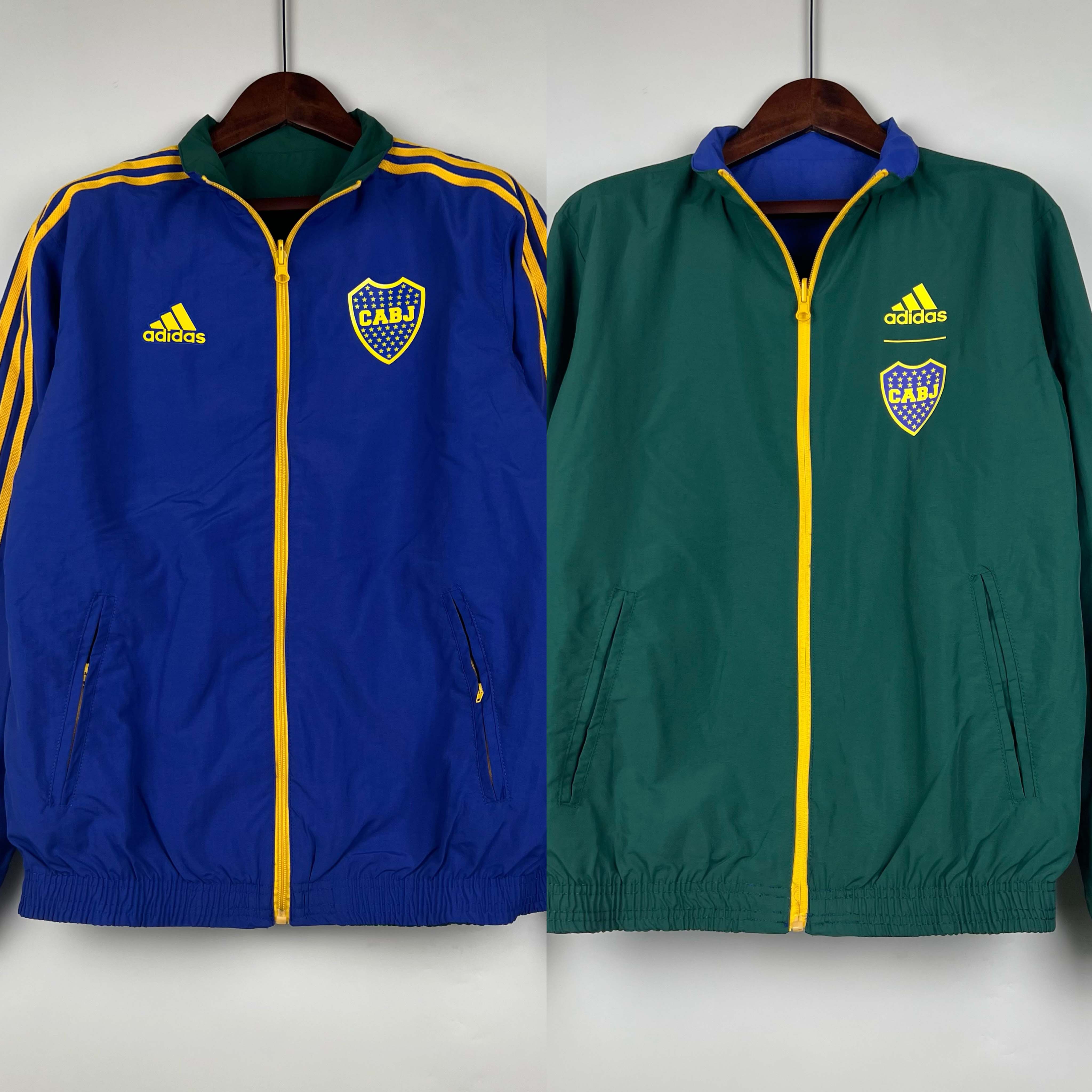 2023-2024 Boca Juniors Reversible Windbreaker(Blue-Green)Soccer Jersey 1:1 Thai Quality
