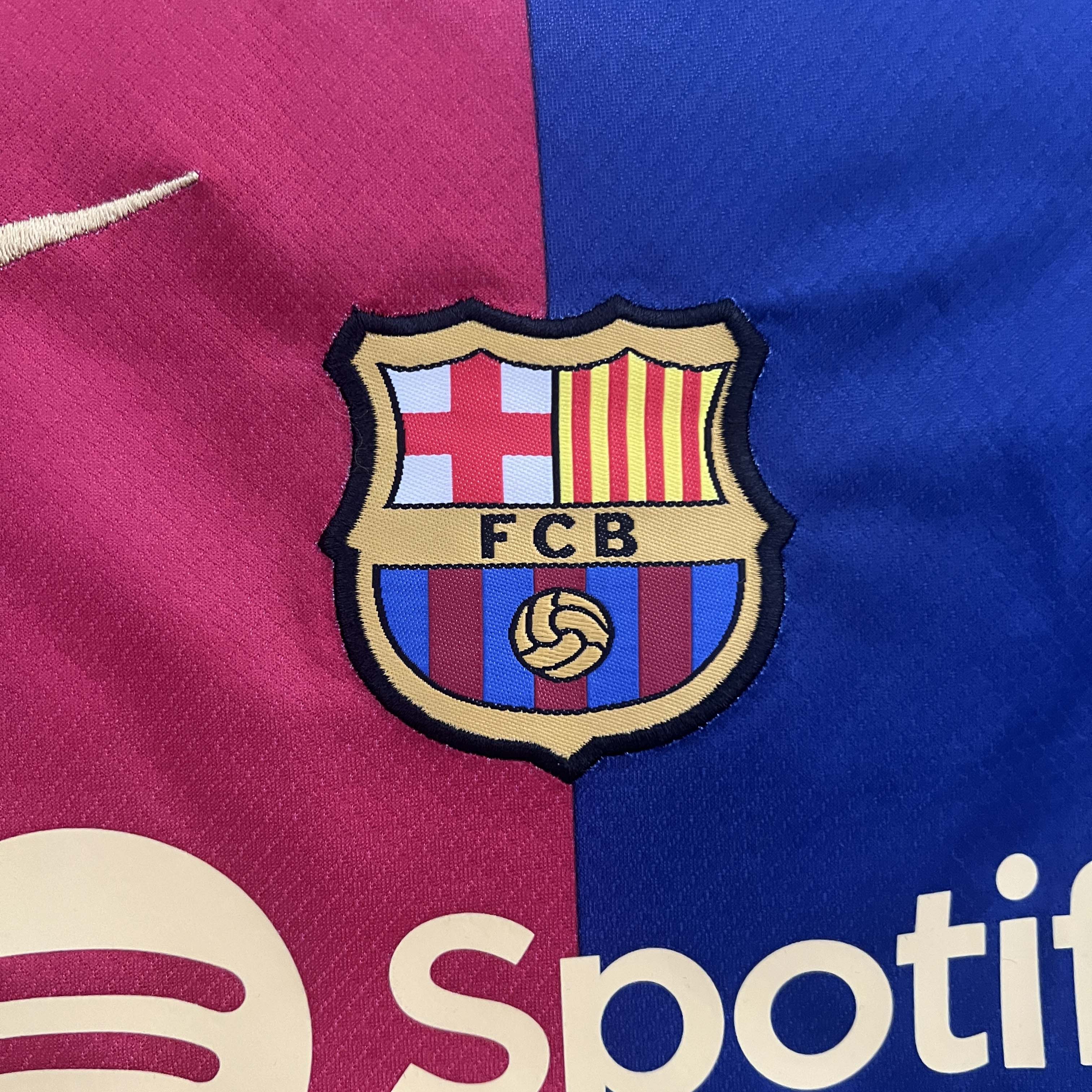2024/2025 Barcelona Home Football Shirt 1:1 Thai Quality Kids Size