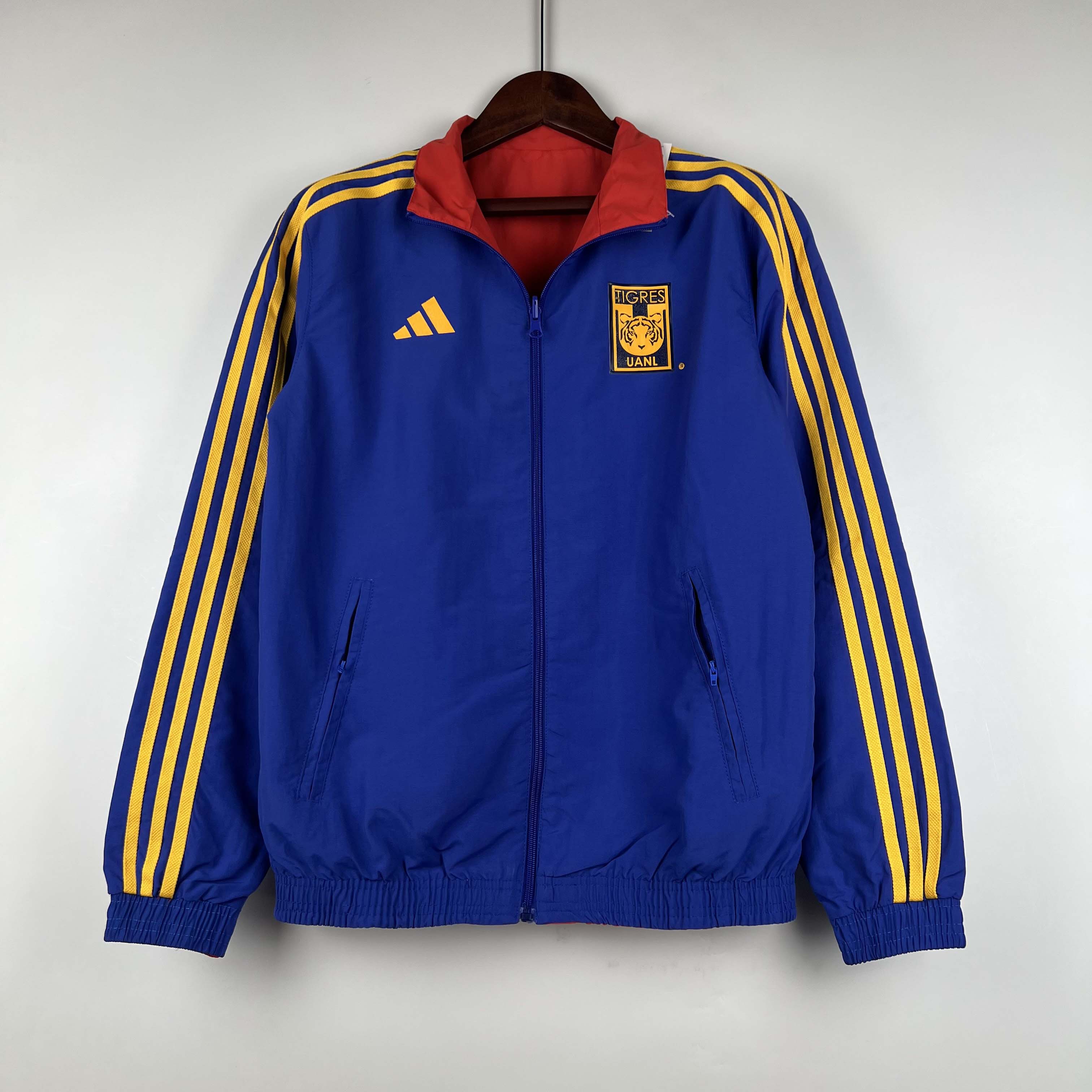 2023/2024 Tigres Reversible Windbreaker(Blue-red)Soccer Jersey 1:1 Thai Quality
