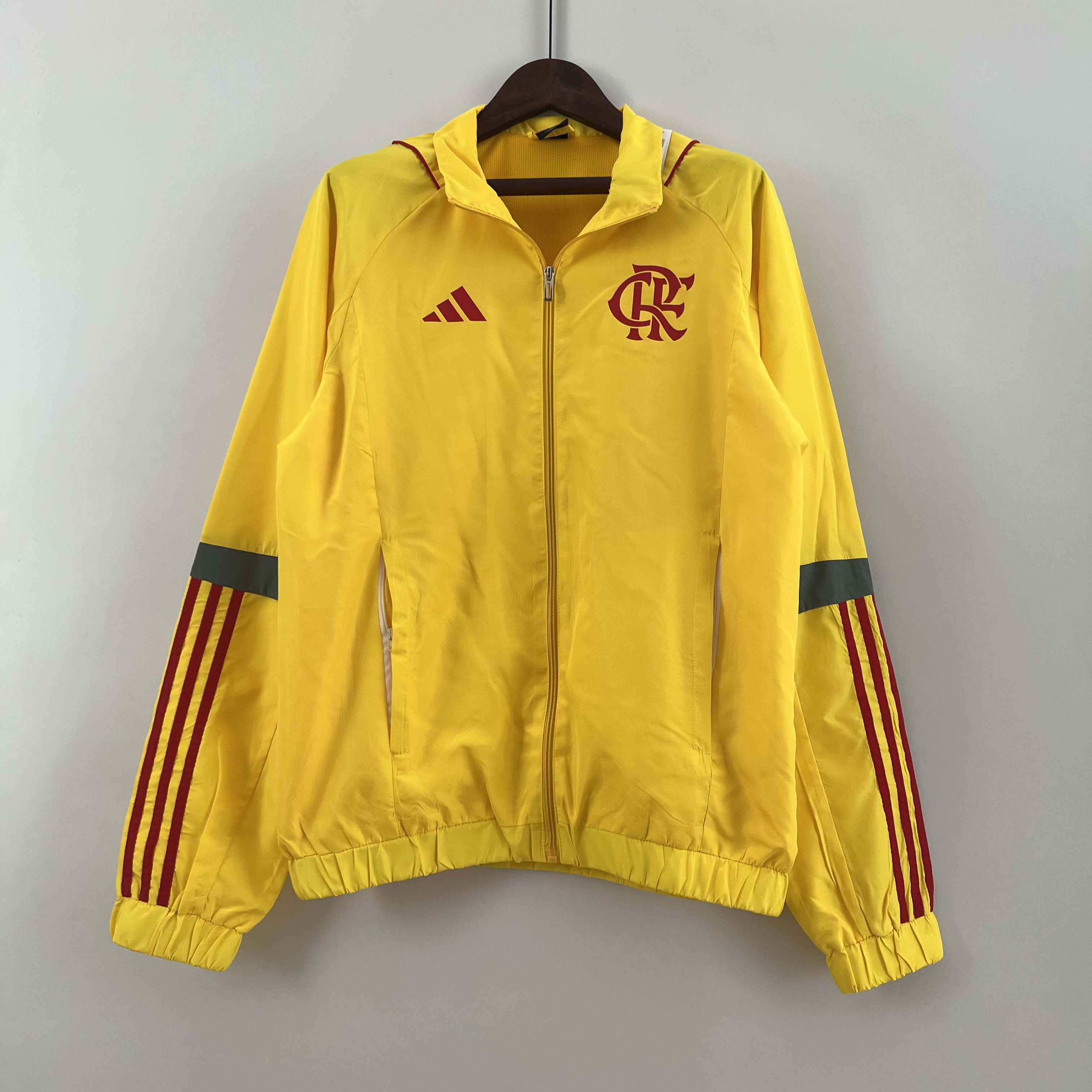2023 Flamengo Windbreaker yellow Soccer Jersey 1:1 Thai Quality