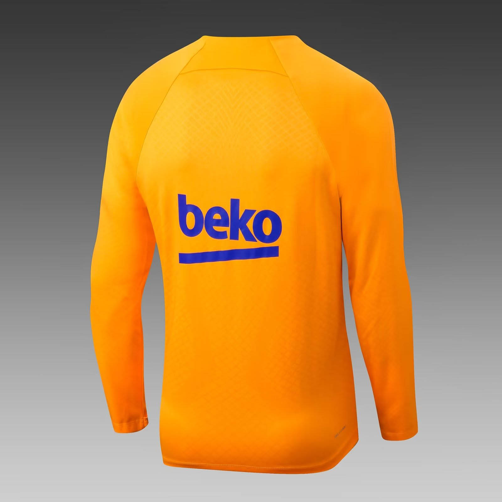 2022/2023 Barcelona Half-Pull Training Suit Yellow Jersey Set