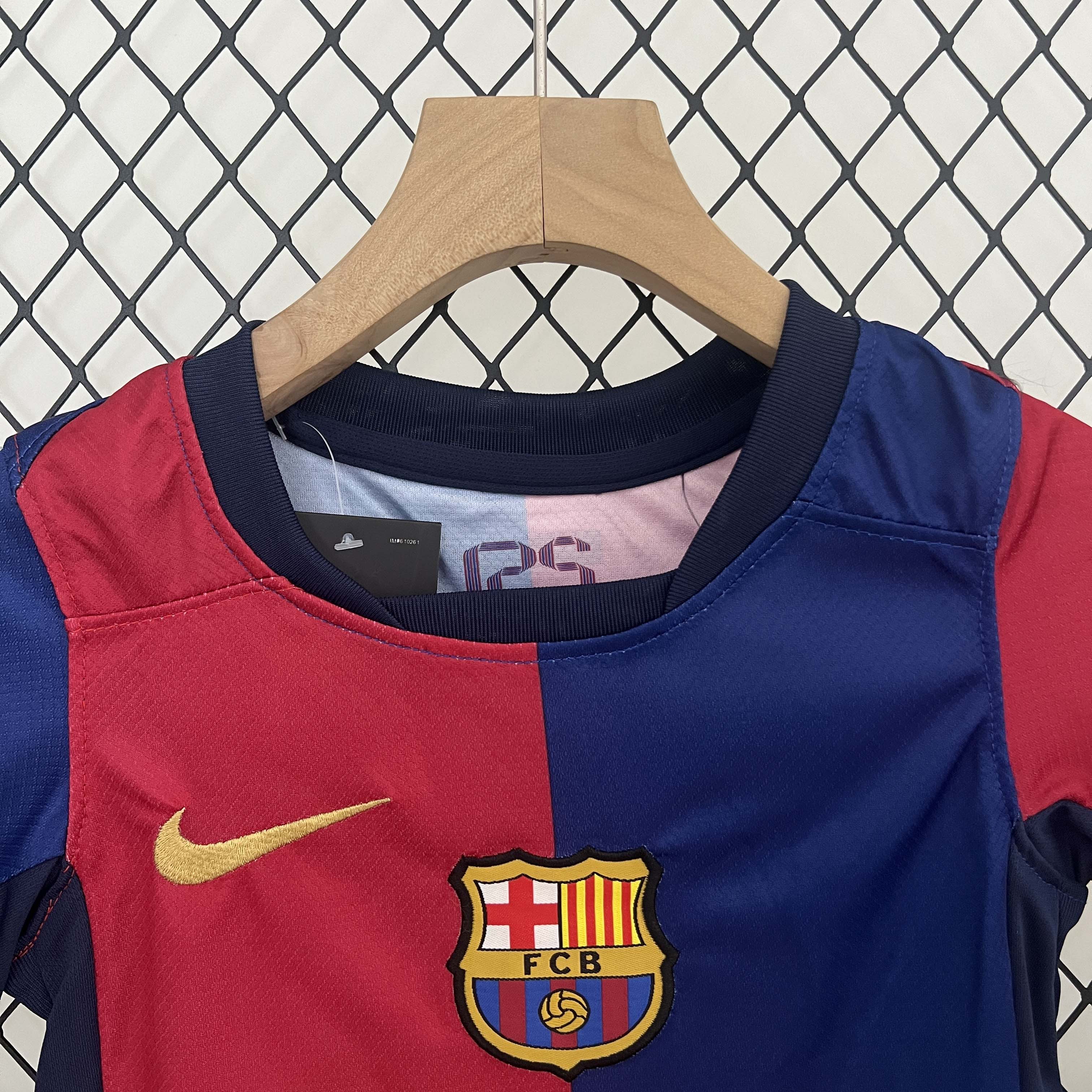 2024/2025 Barcelona Home Football Shirt 1:1 Thai Quality Kids Size