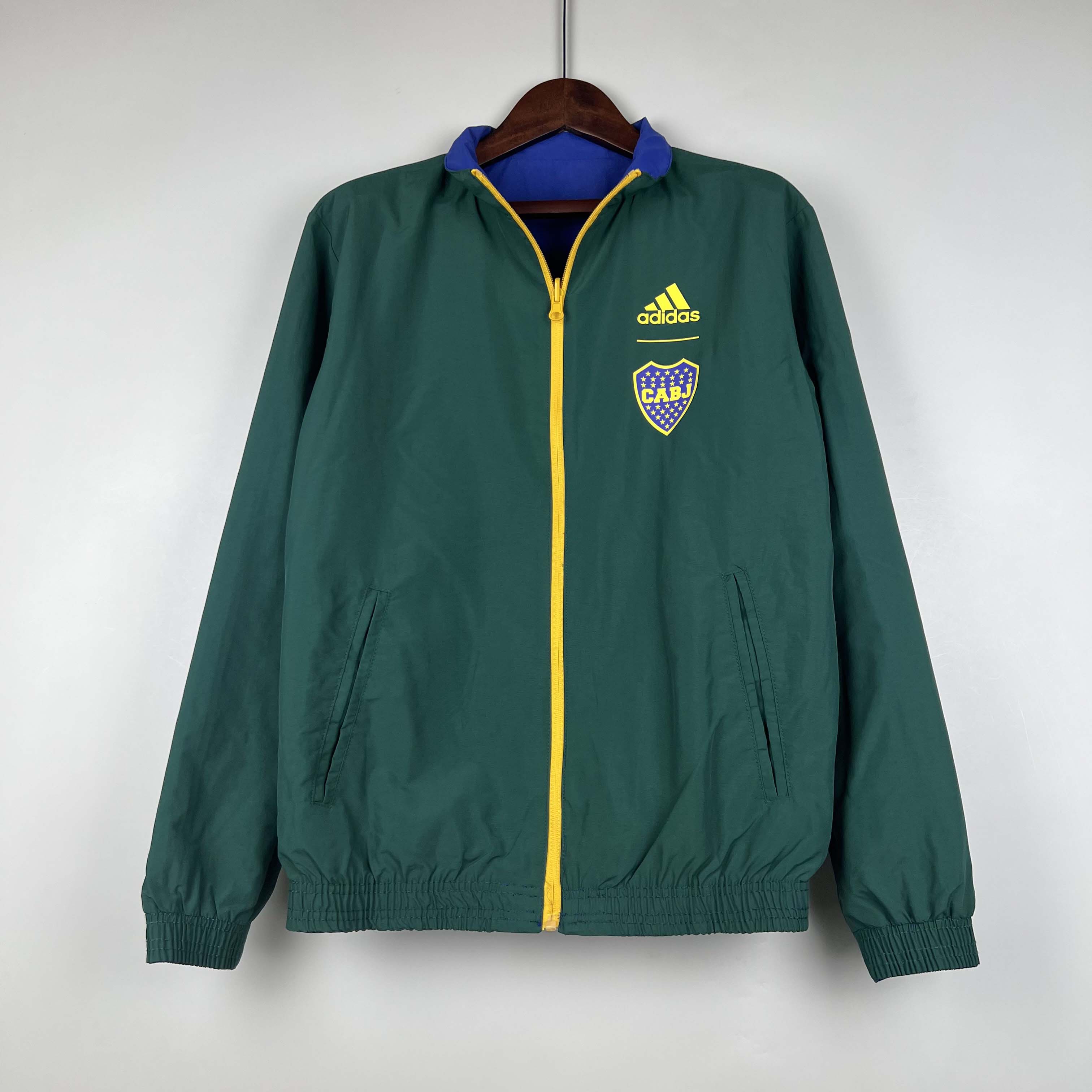 2023-2024 Boca Juniors Reversible Windbreaker(Blue-Green)Soccer Jersey 1:1 Thai Quality