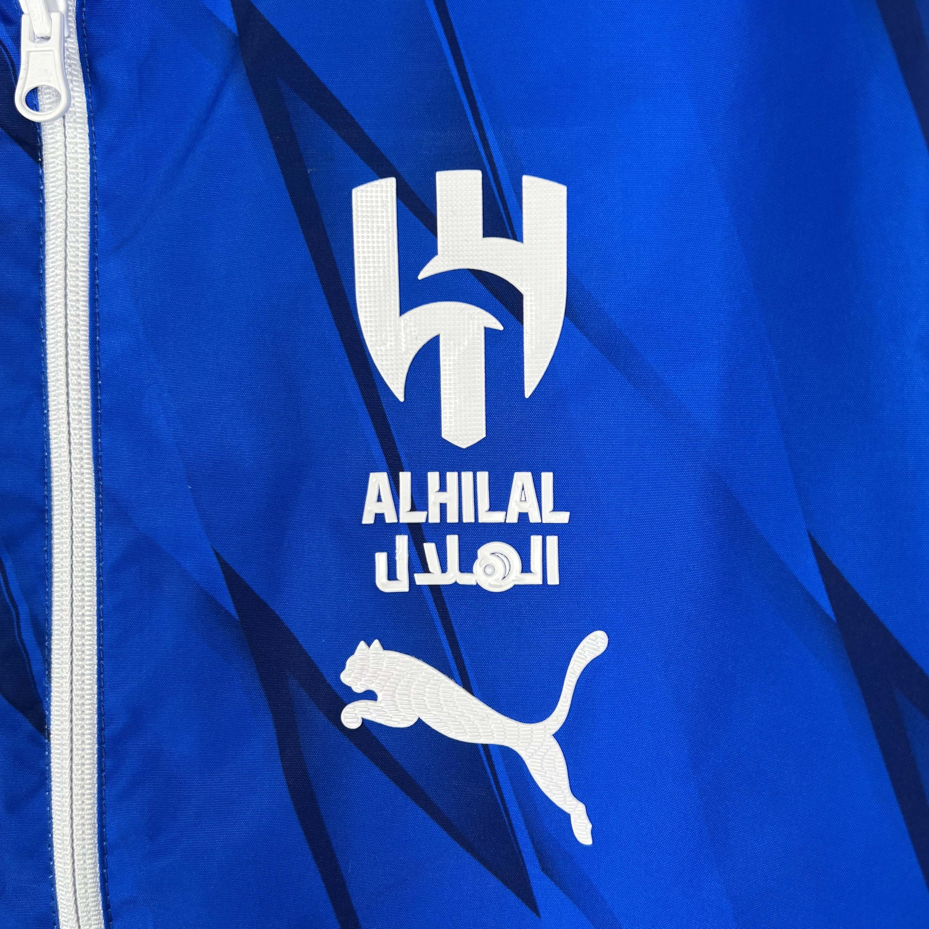 2023/2024 Al-Nassr Reversible Windbreaker(White-Blue)Soccer Jersey 1:1 Thai Quality